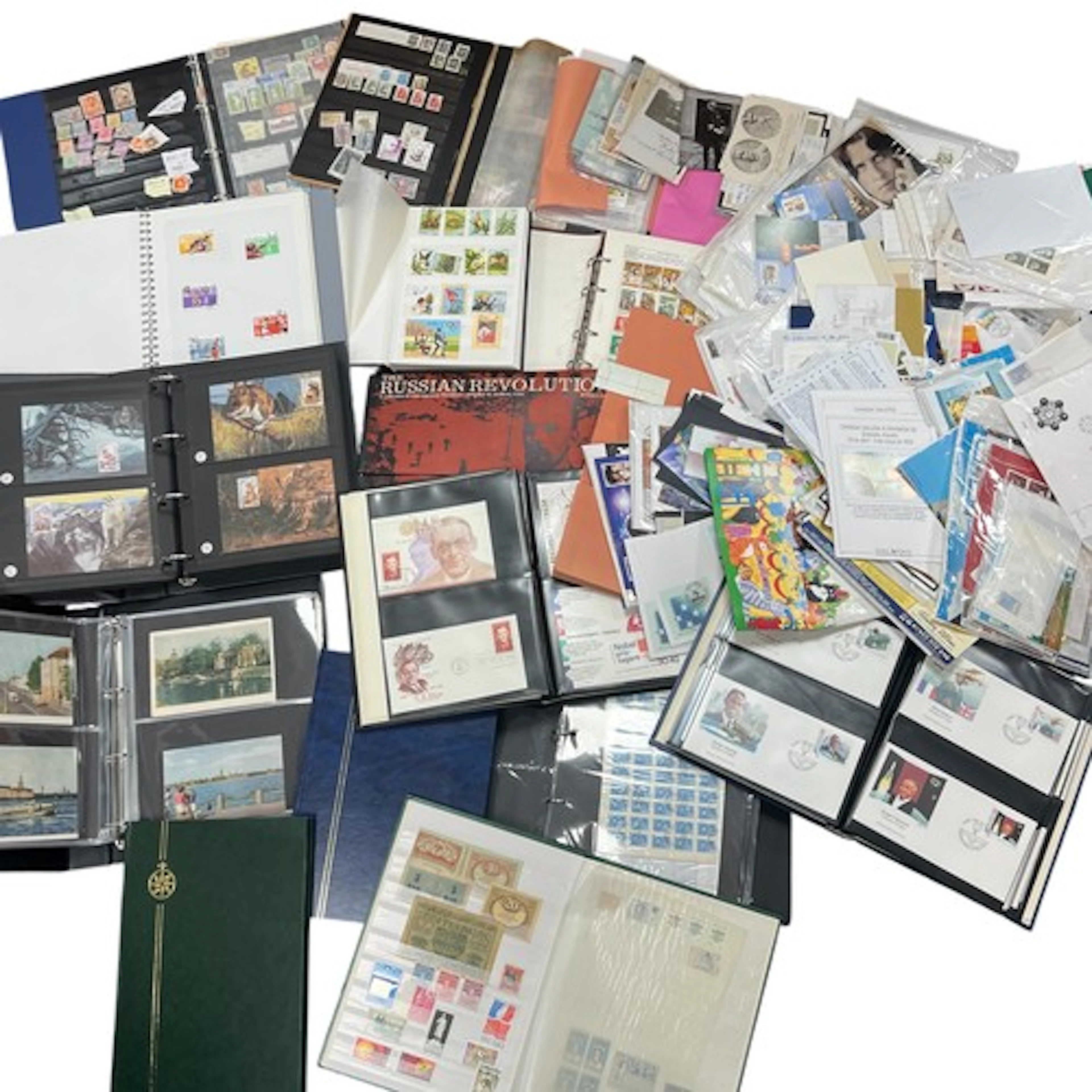 World, untidy and broad world stamp collection in twelve alb...
