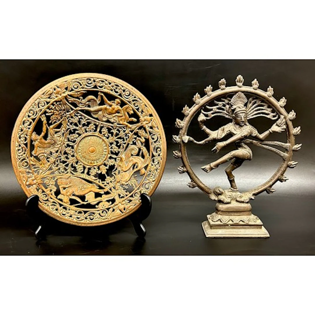 A cast metal Hindu Shiva Nataraja Lord of The Dance figure w...