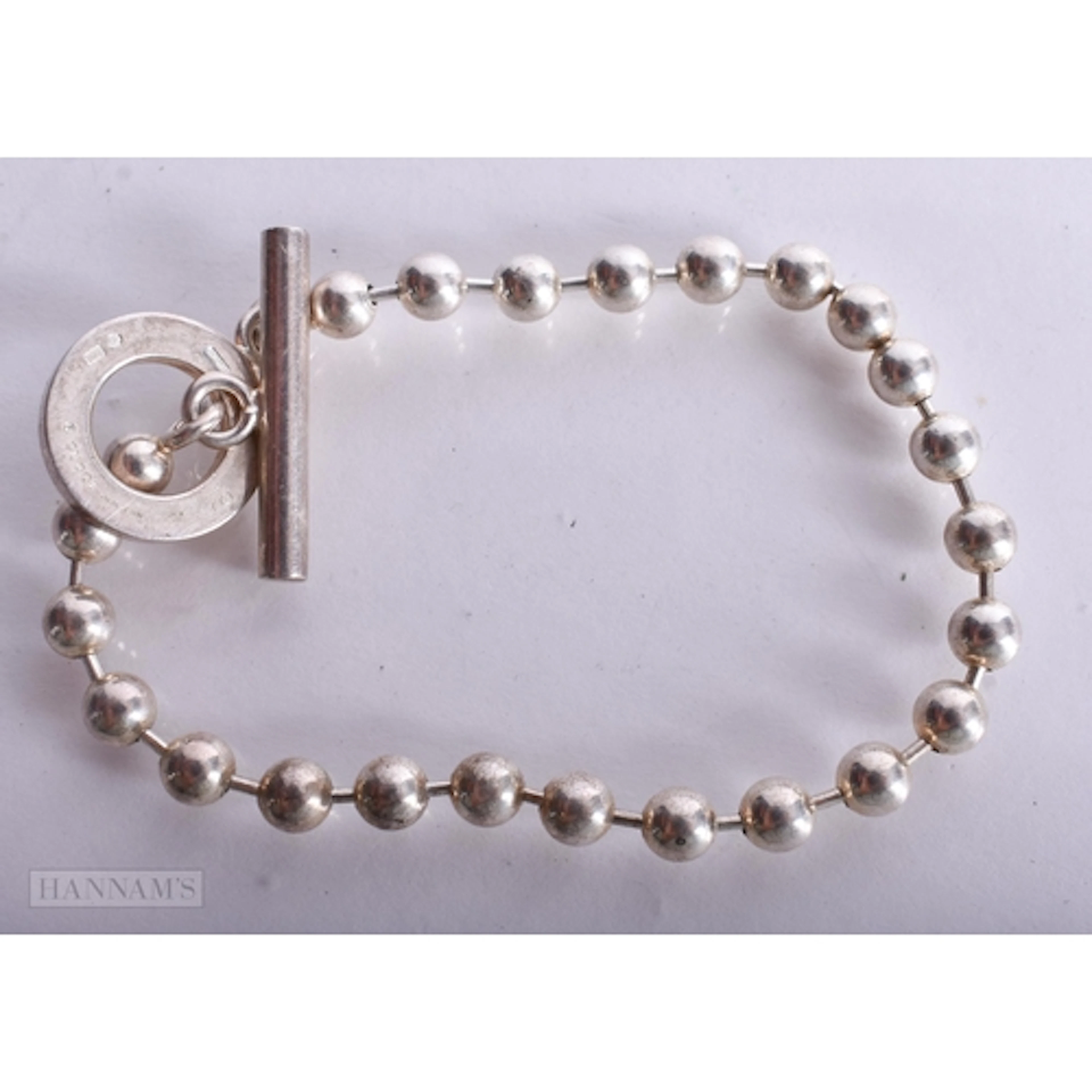 Sterling Silver Gucci Boule Bracelet (16g). 15 cm long.