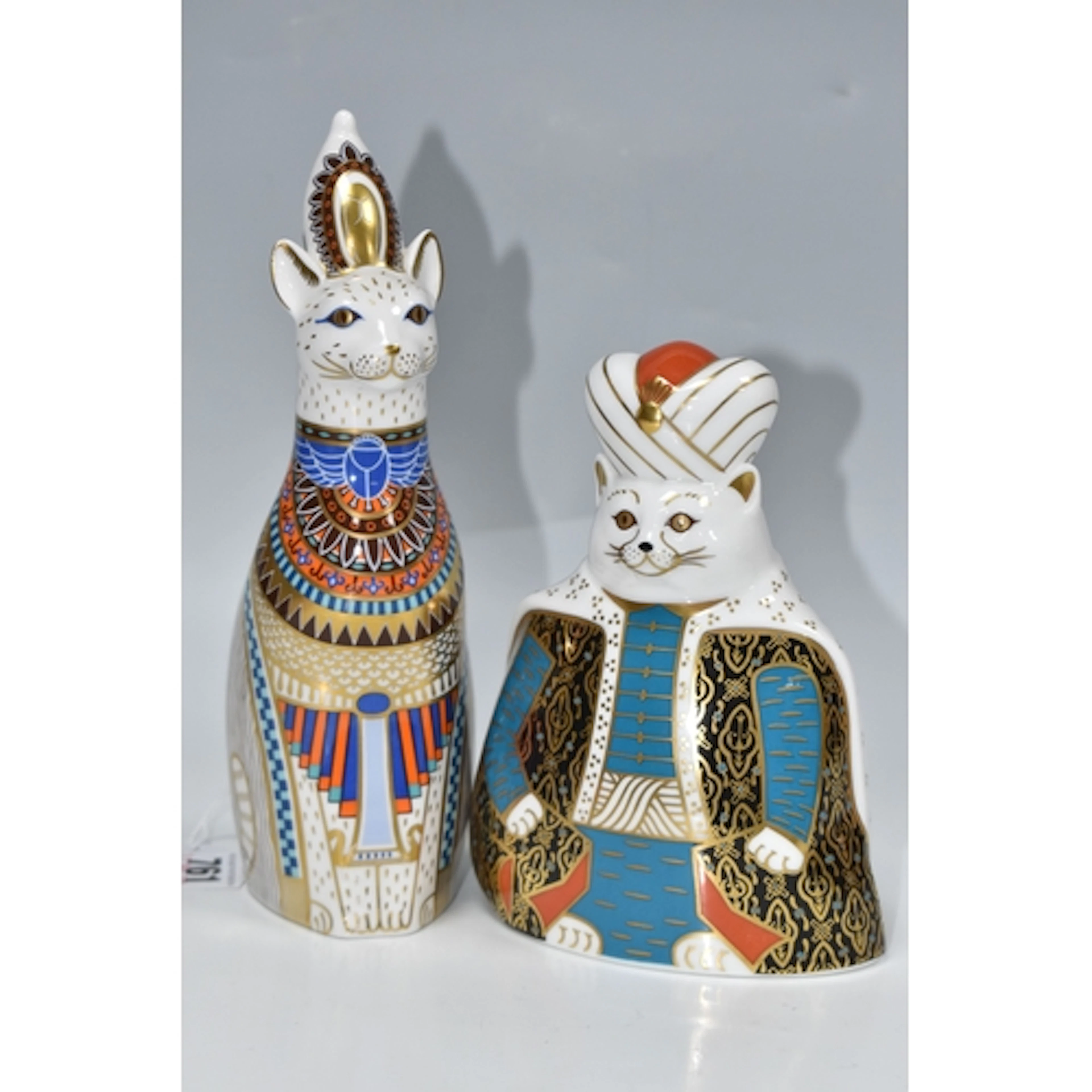 TWO ROYAL CROWN DERBY PAPERWEIGHTS, comprising Royal Cats 'E...