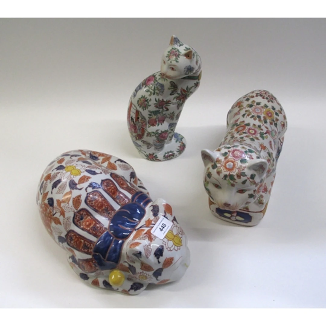 Group of three 20th Century Chinese canton enamel decorated ...