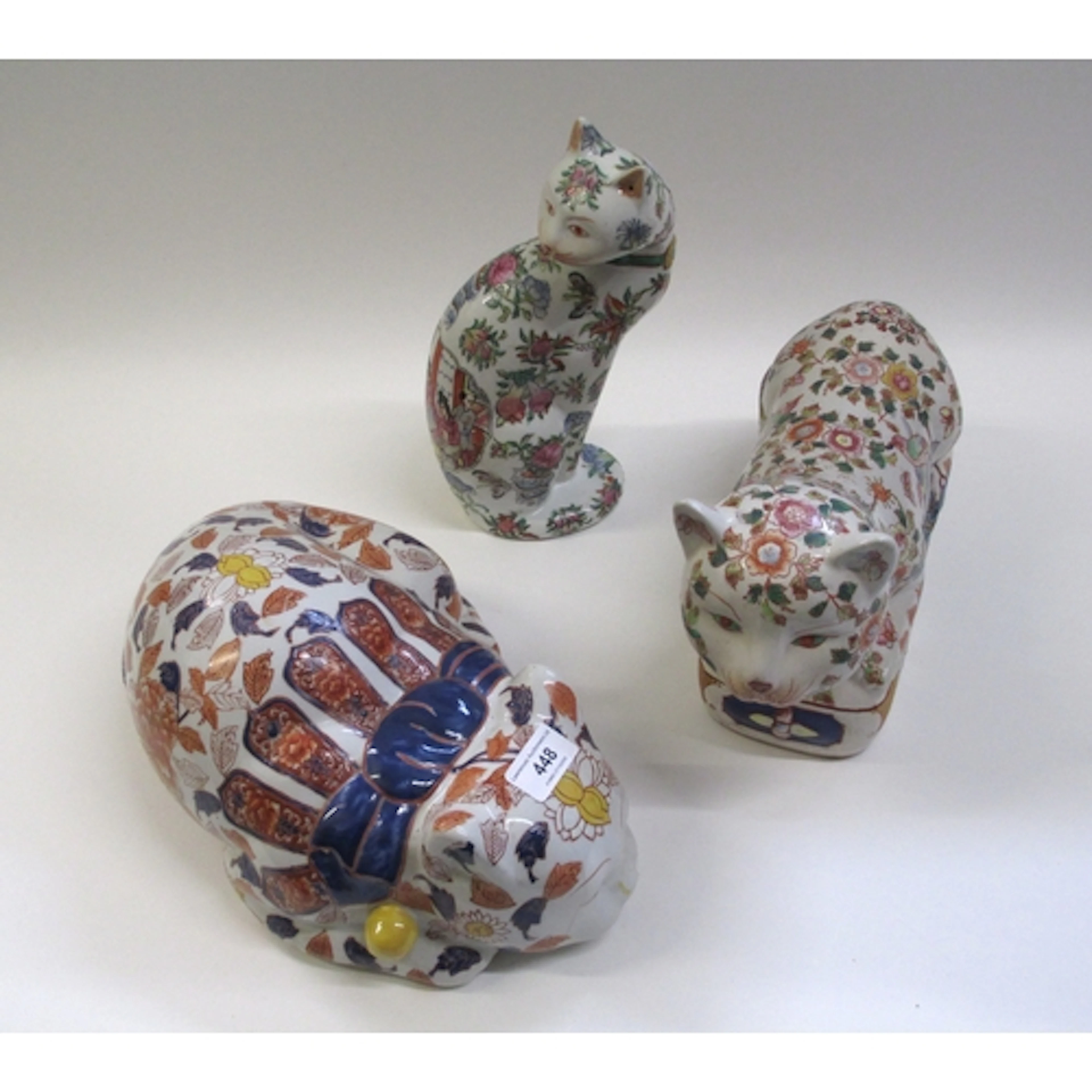 Group of three 20th Century Chinese canton enamel decorated ...