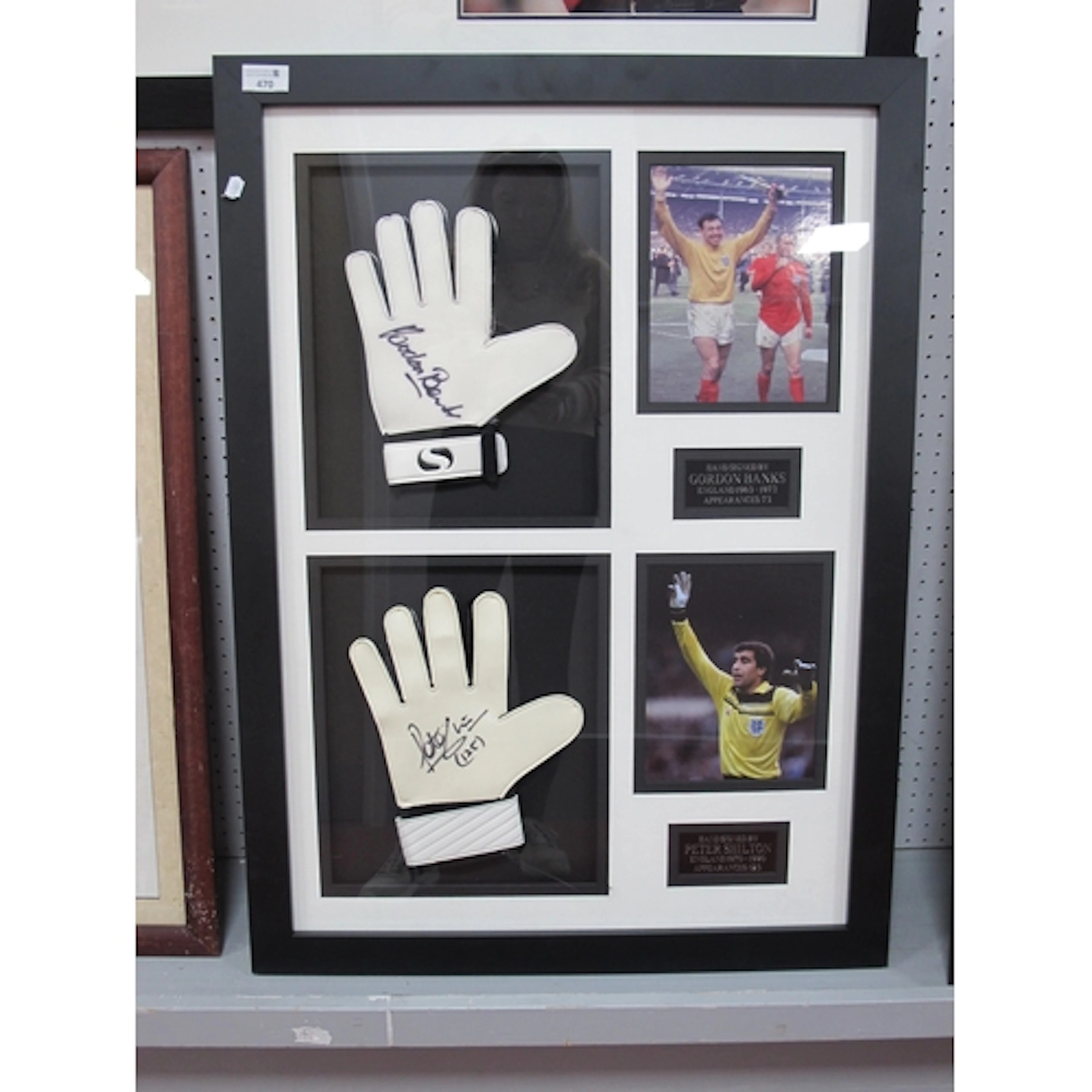 Gordon Banks & Peter Shilton Autographs, each black pen sign...