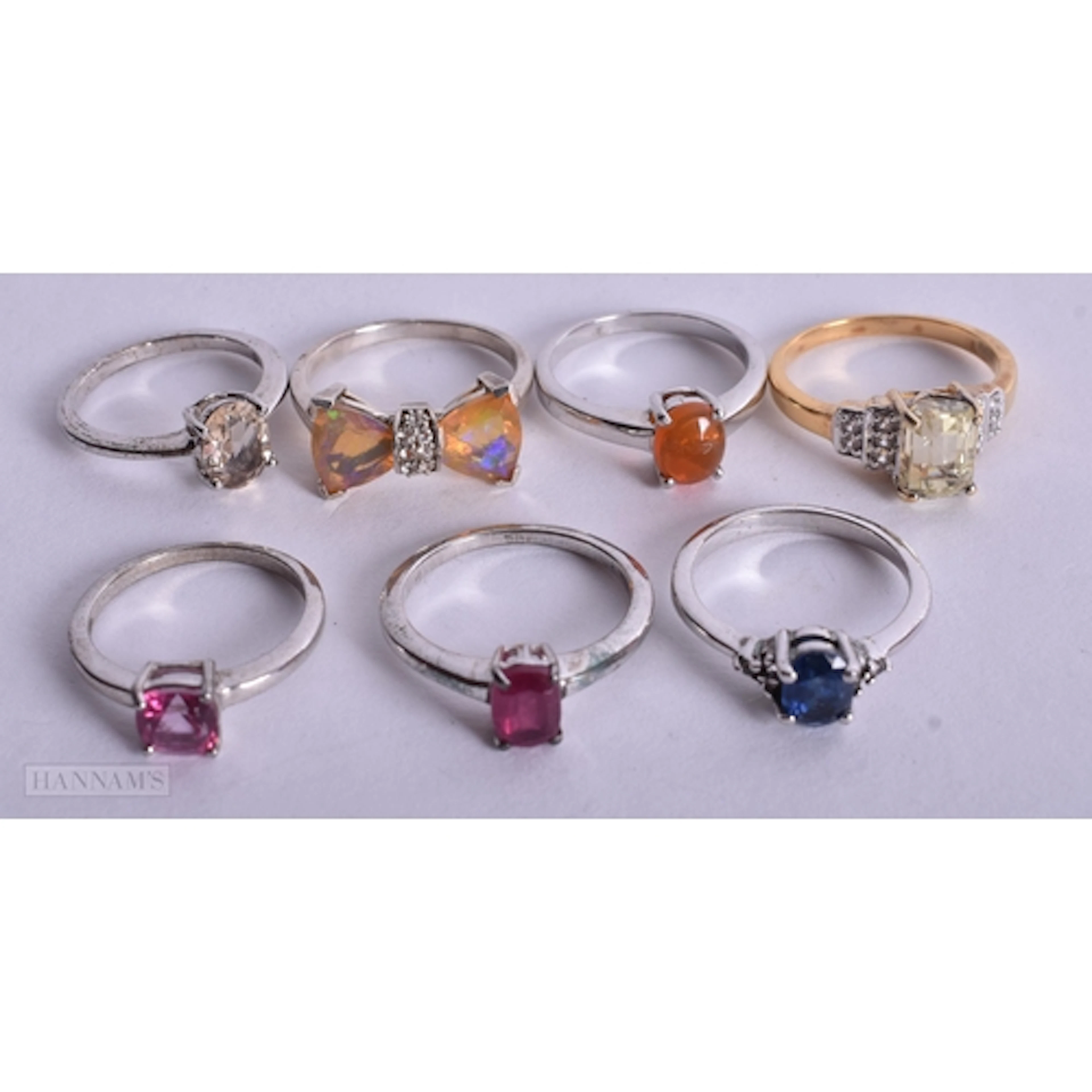 Collection of Sterling Silver TGGC & Gemporia Rings inc. Cit...