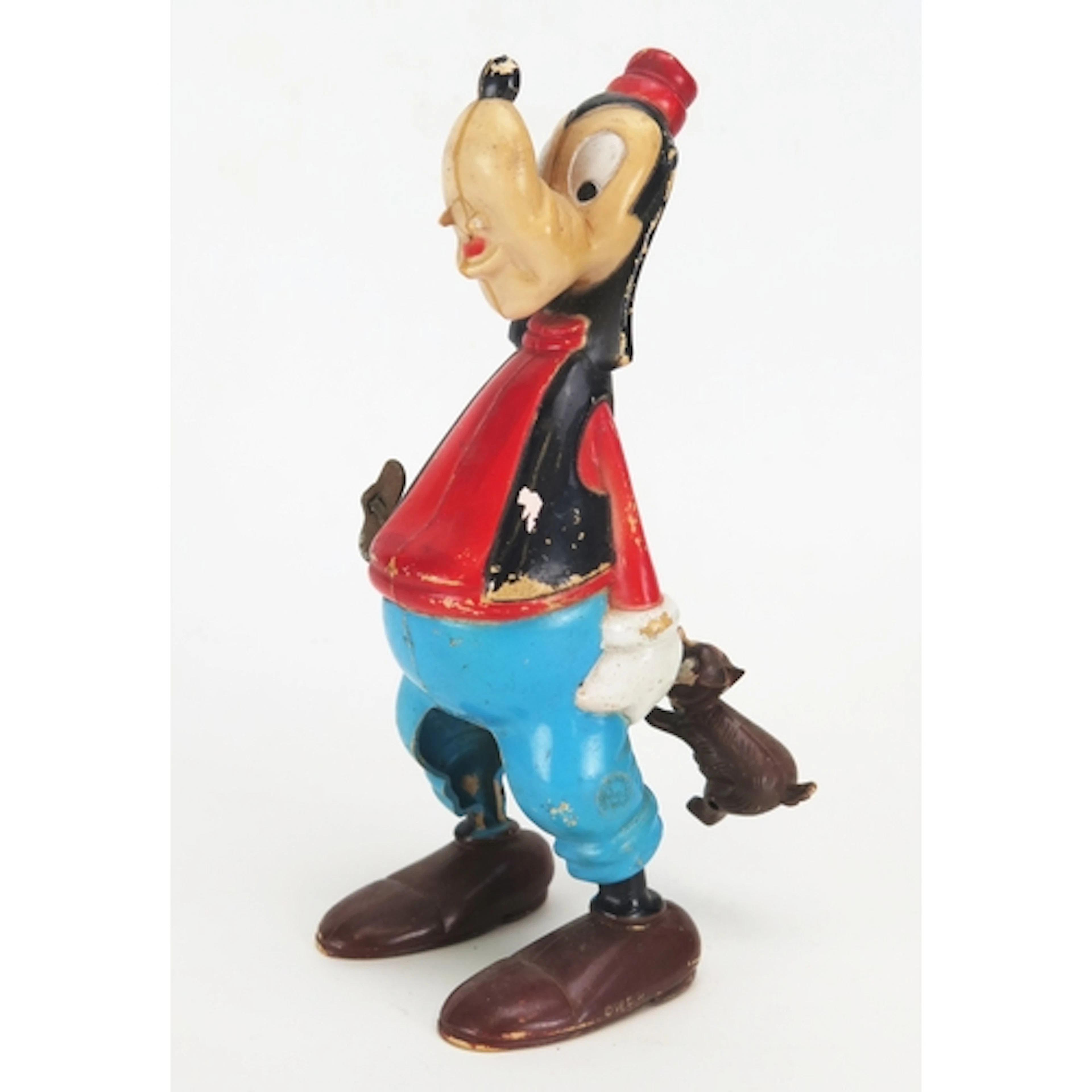 Vintage Marx Walt Disney Clockwork Goofy Toy, 20.5cm with tw...