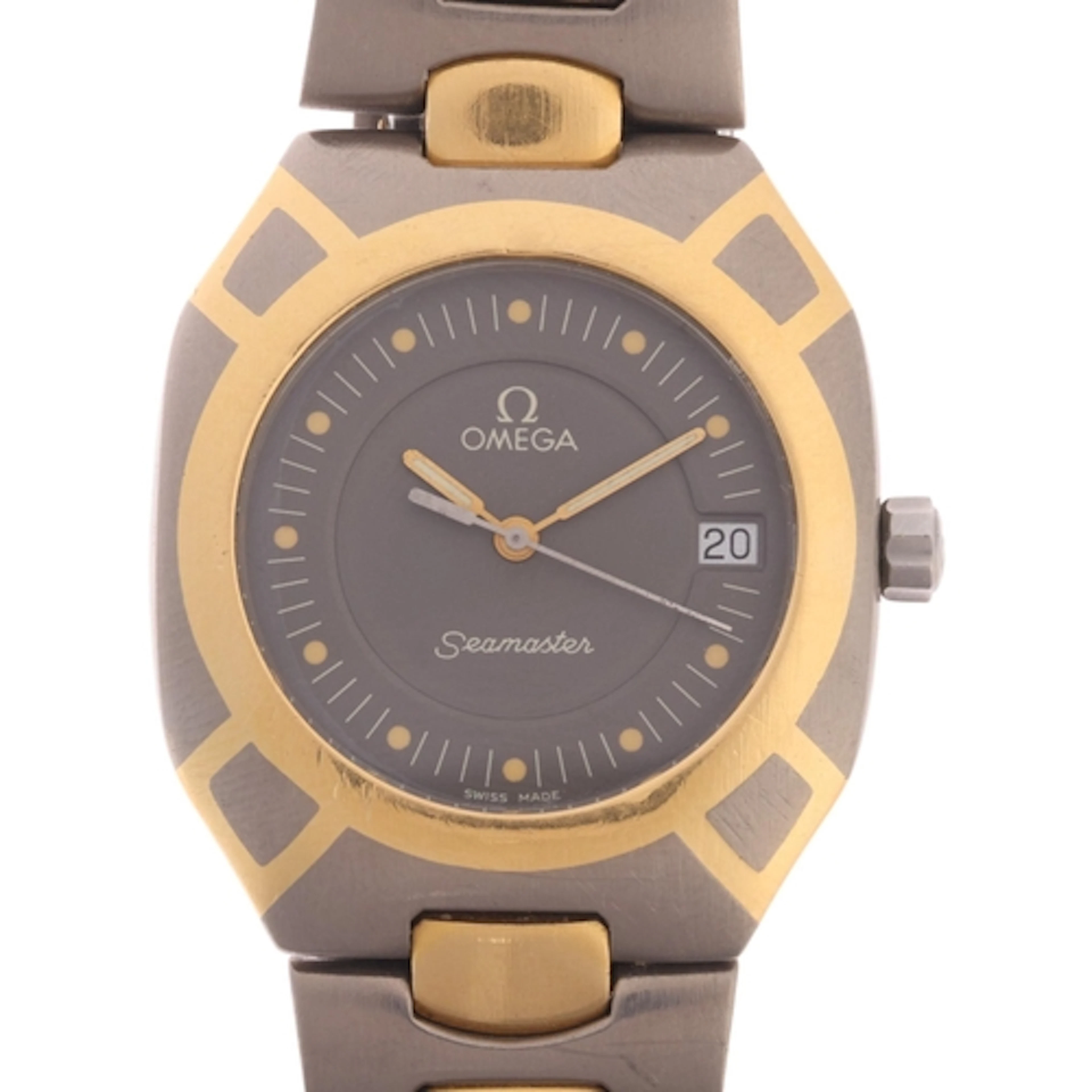 OMEGA - a Vintage bi-metal Seamaster Polaris Titane quartz c...