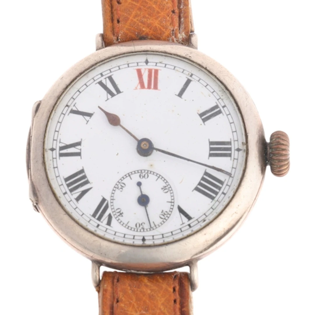 A First World War Period sterling silver Officer's style mec...