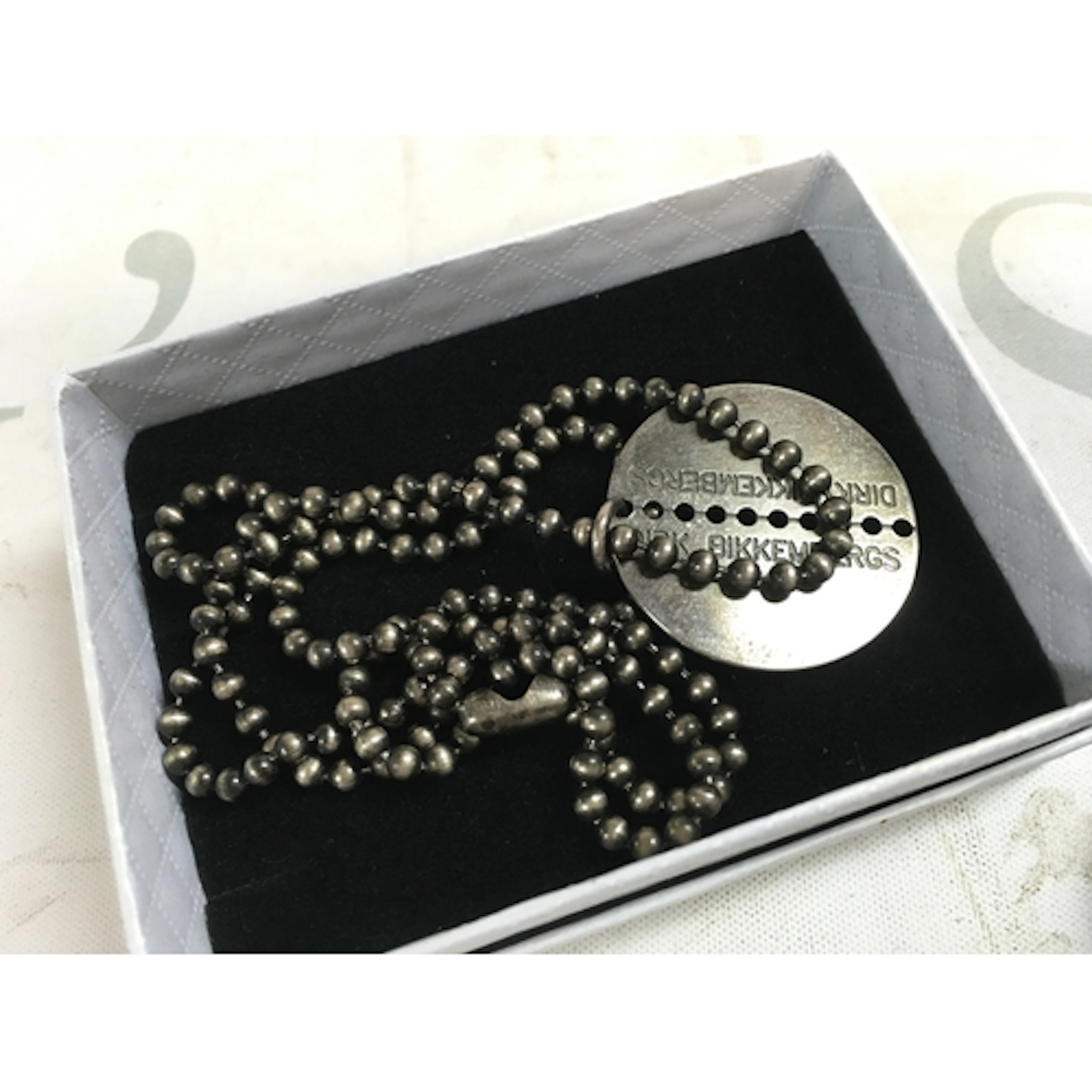 Dirk Bikkembergs pendant + chain Belgium