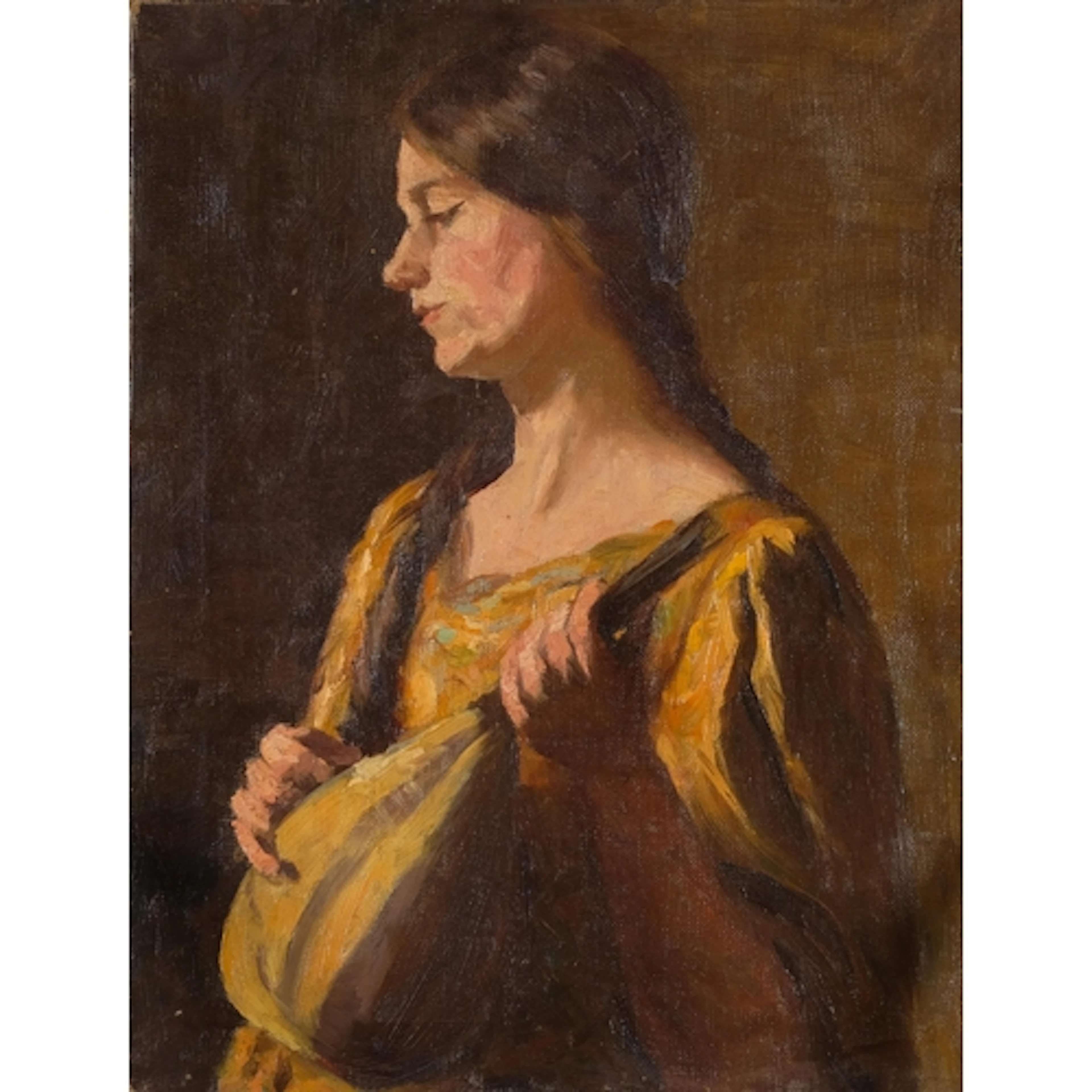 Circle of Vanessa Bell, Bloomsbury School portrait of a girl...