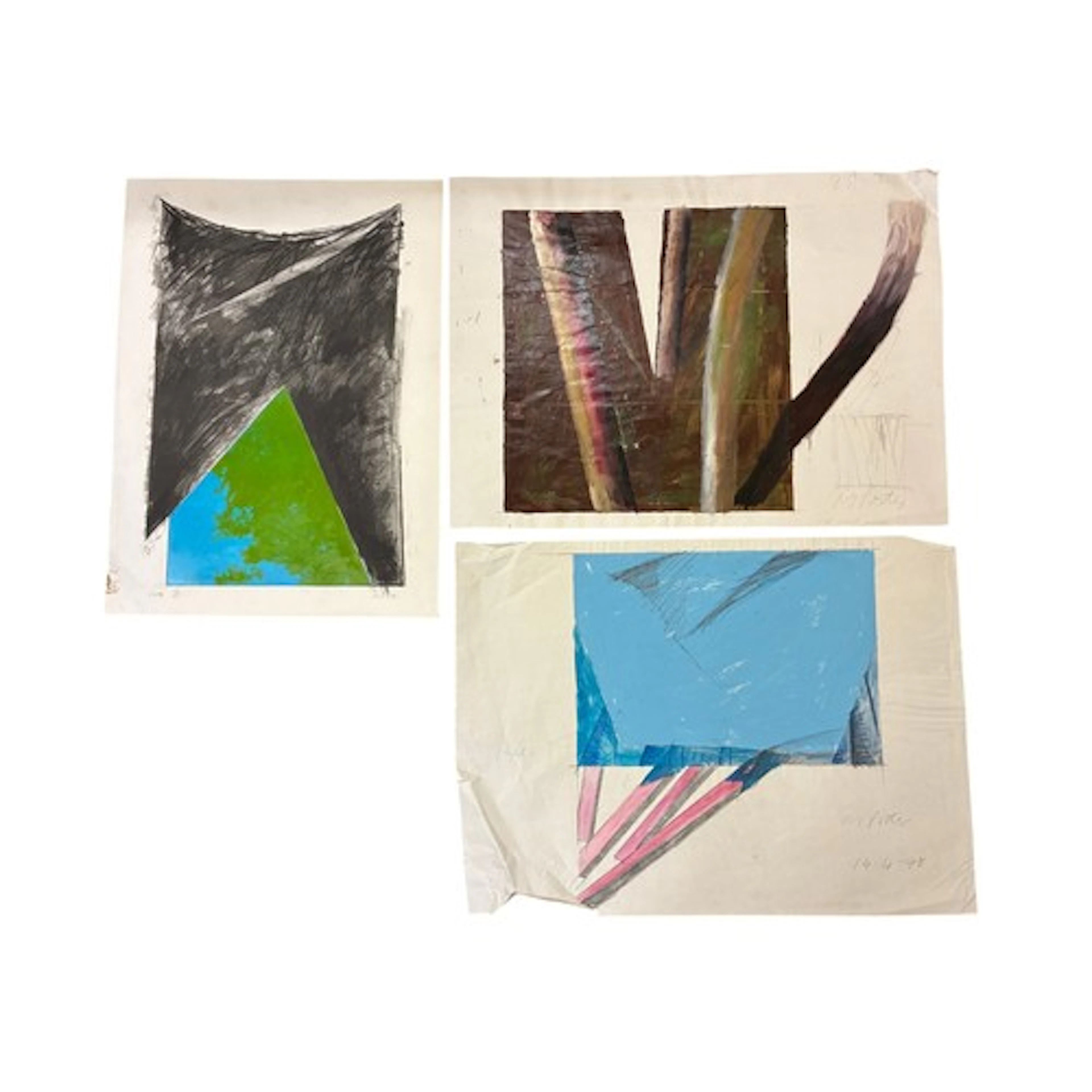 A studio collection of ten originals artworks, prints and a ...