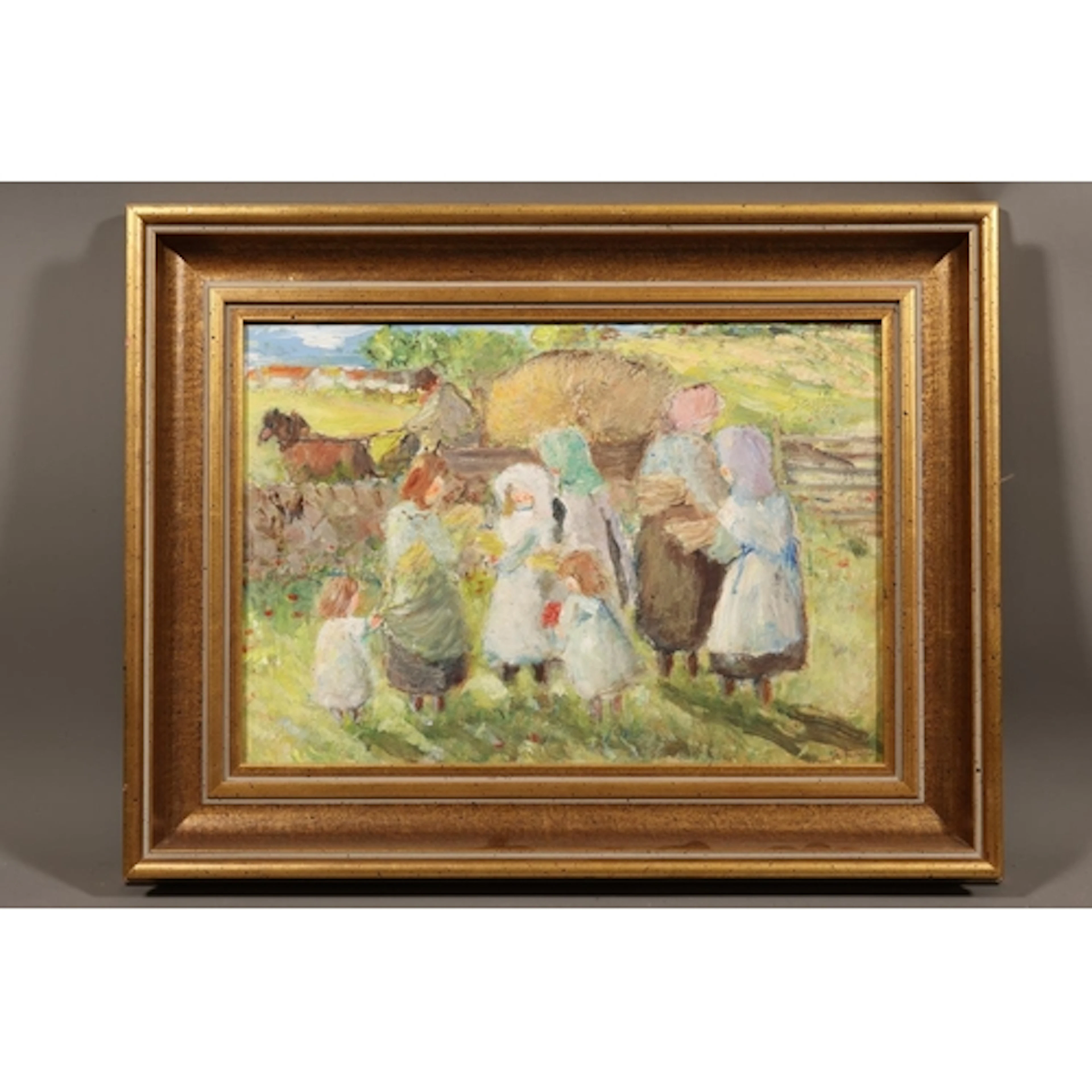 MEG FORREST of North Berwick, Harvest Time, oil painting on ...