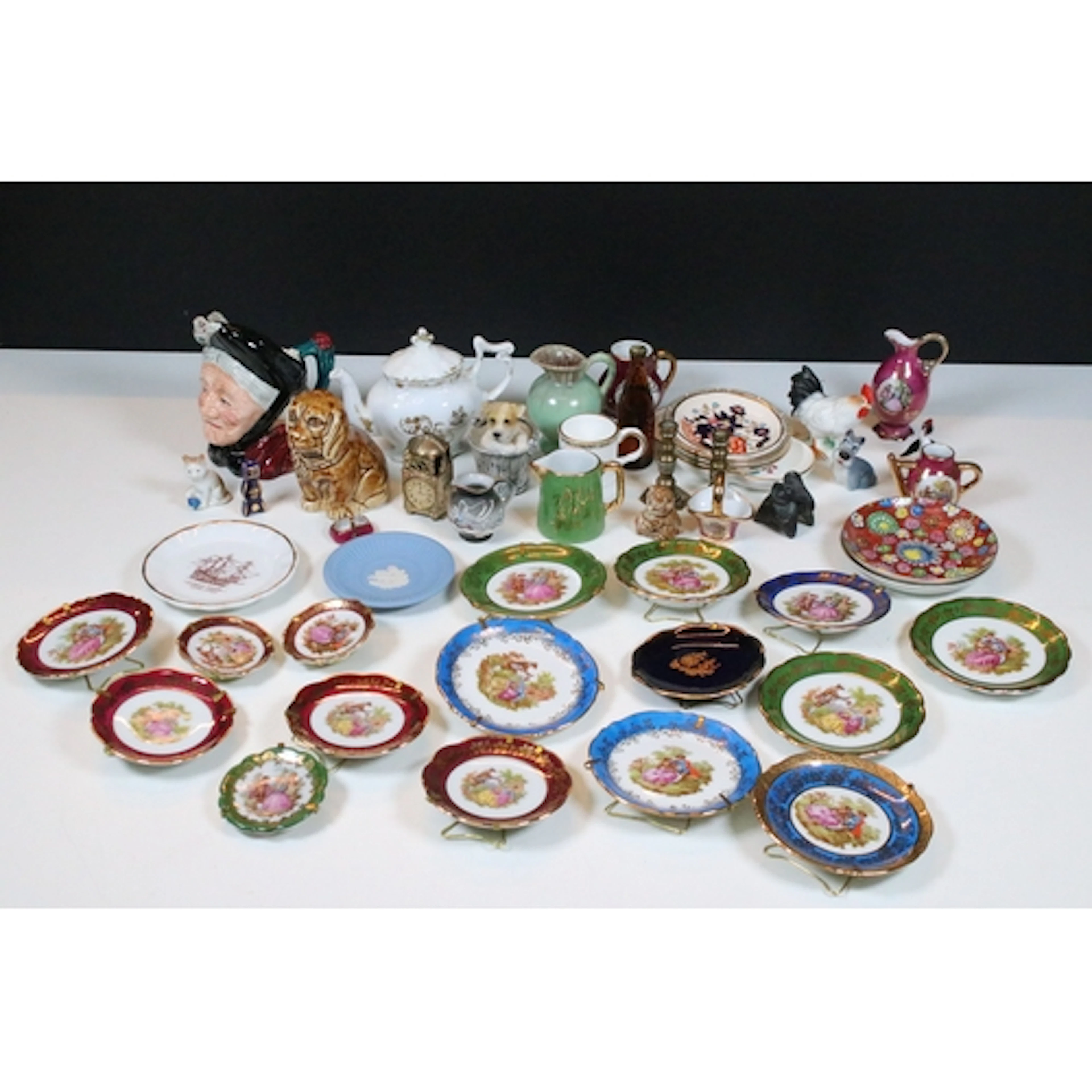 Collection of miniature Limoges porcelain to include decorat...