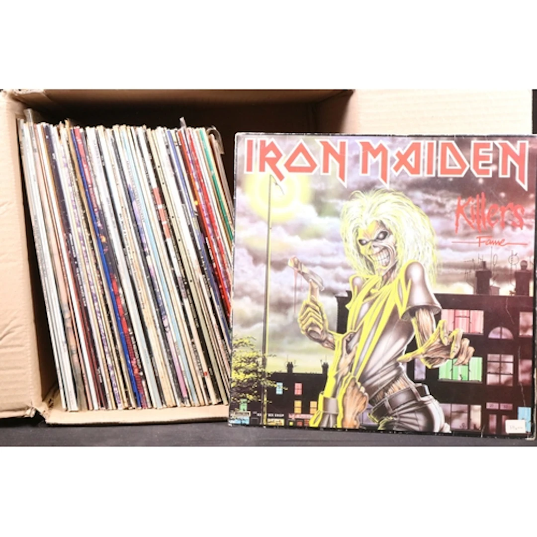 Vinyl - Over 55 Rock & Pop LPs to include Iron Maiden, Capta...