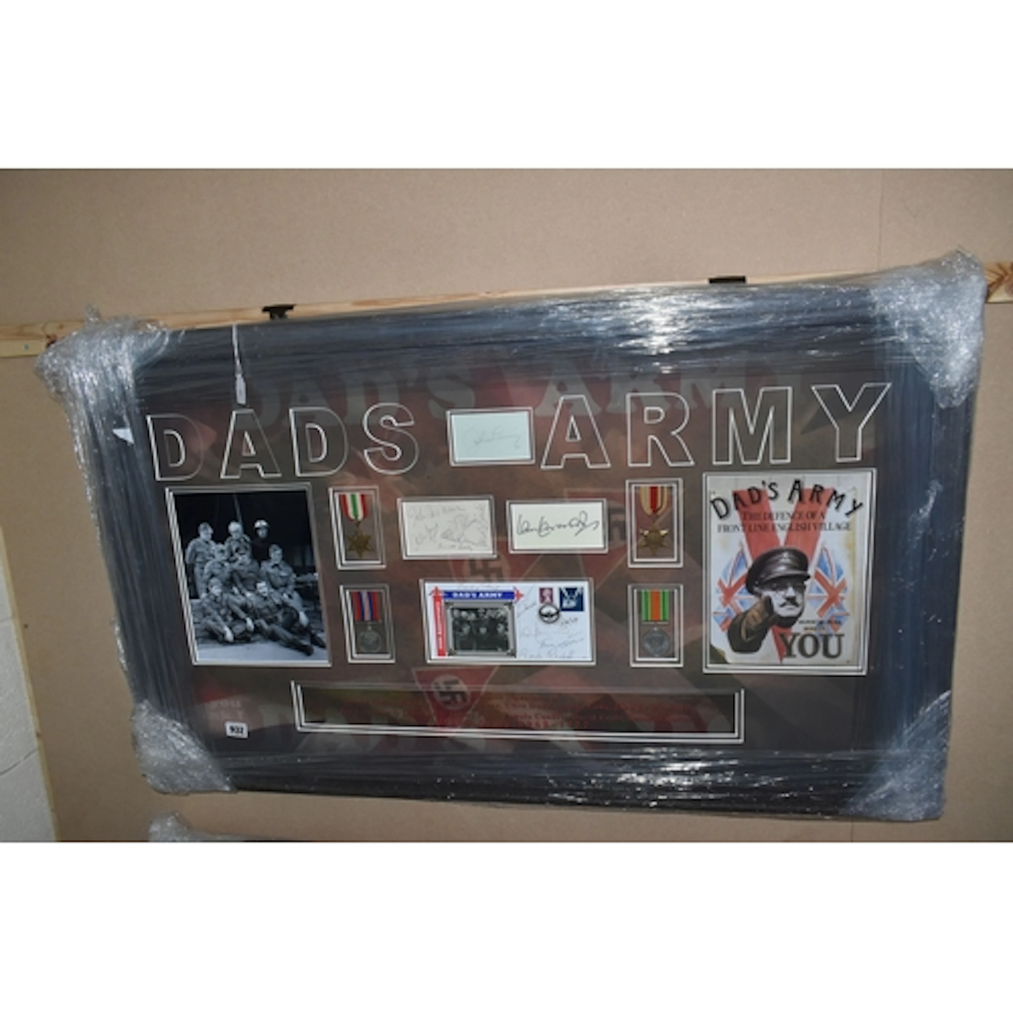 DAD'S ARMY, A Framed Collage containing autographs, a photo...