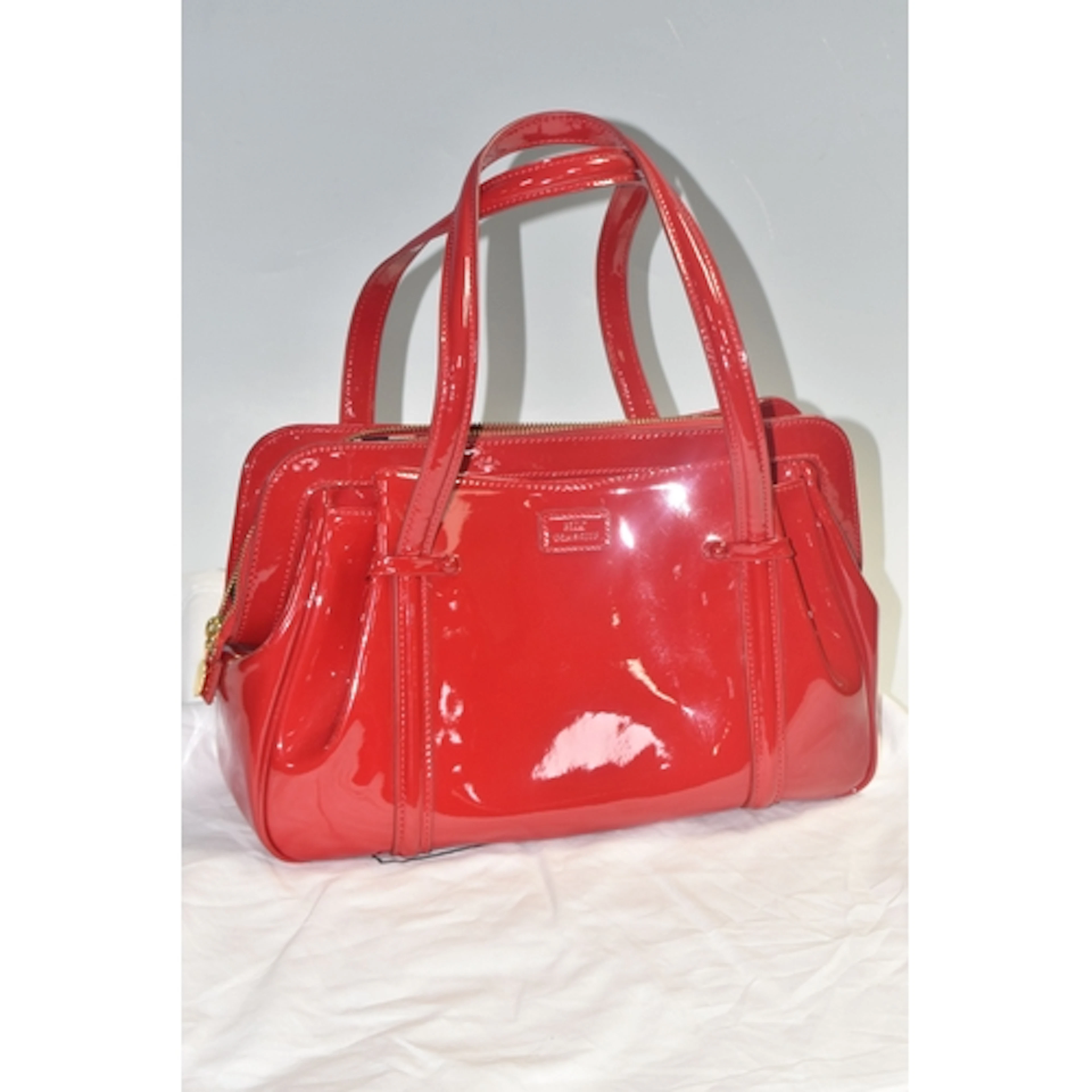 LULU GUINNESS RED PATENT LEATHER HANDBAG, style medium Frank...