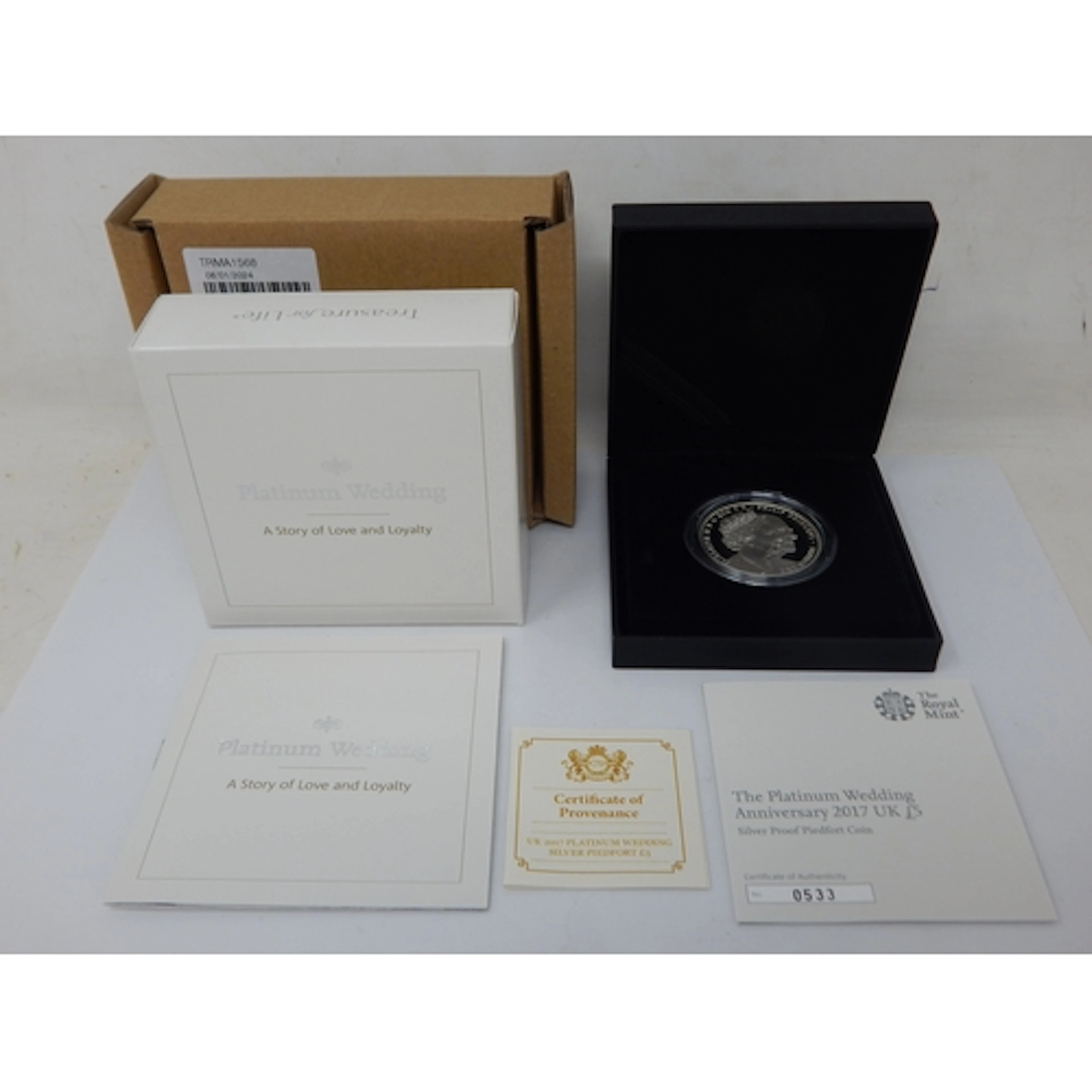 Royal Mint 2017 UK £5 Silver Proof Piedfort Coin 56.56g Comm...