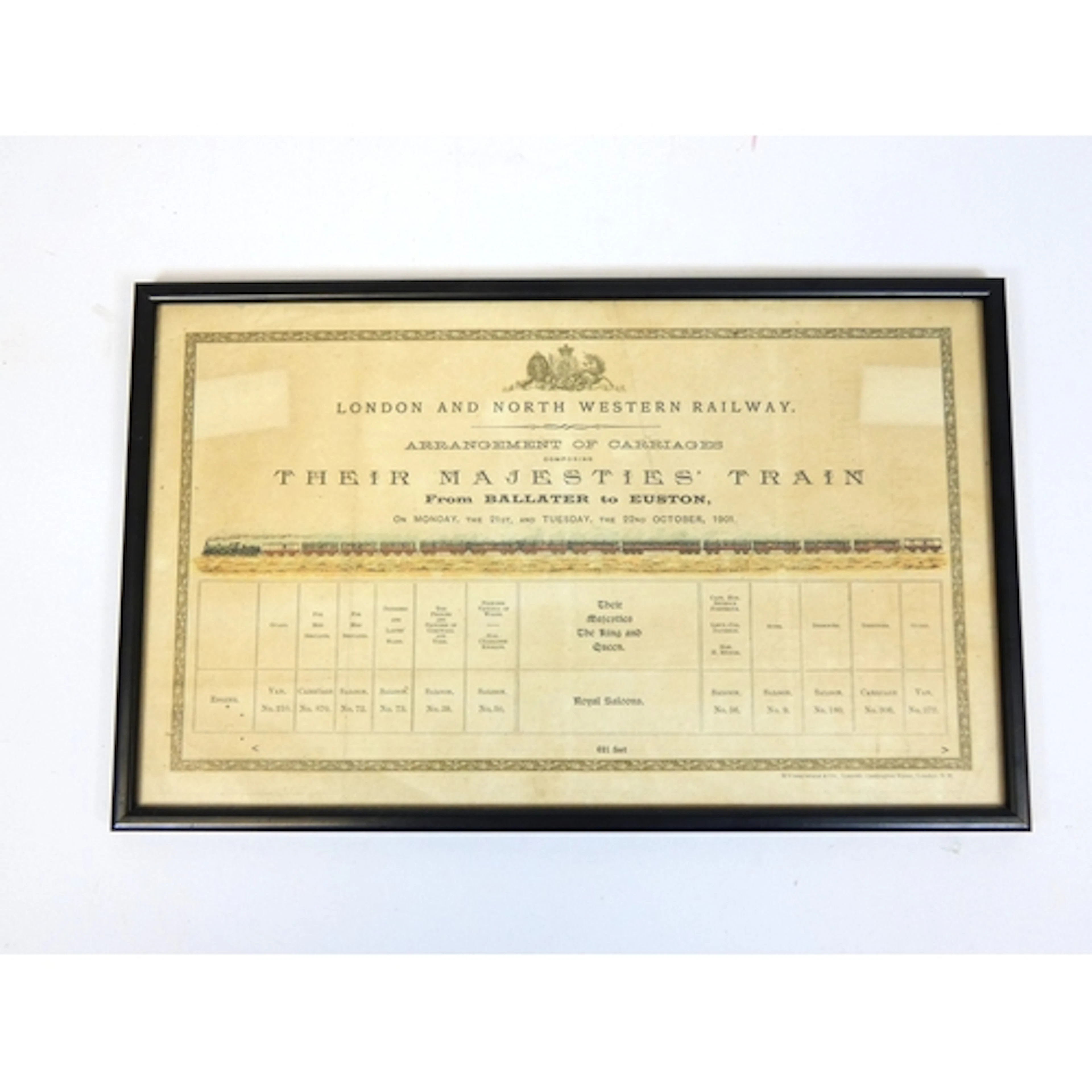 LONDON & NORTH WESTERN RAILWAY. Arrangement of Carriage...