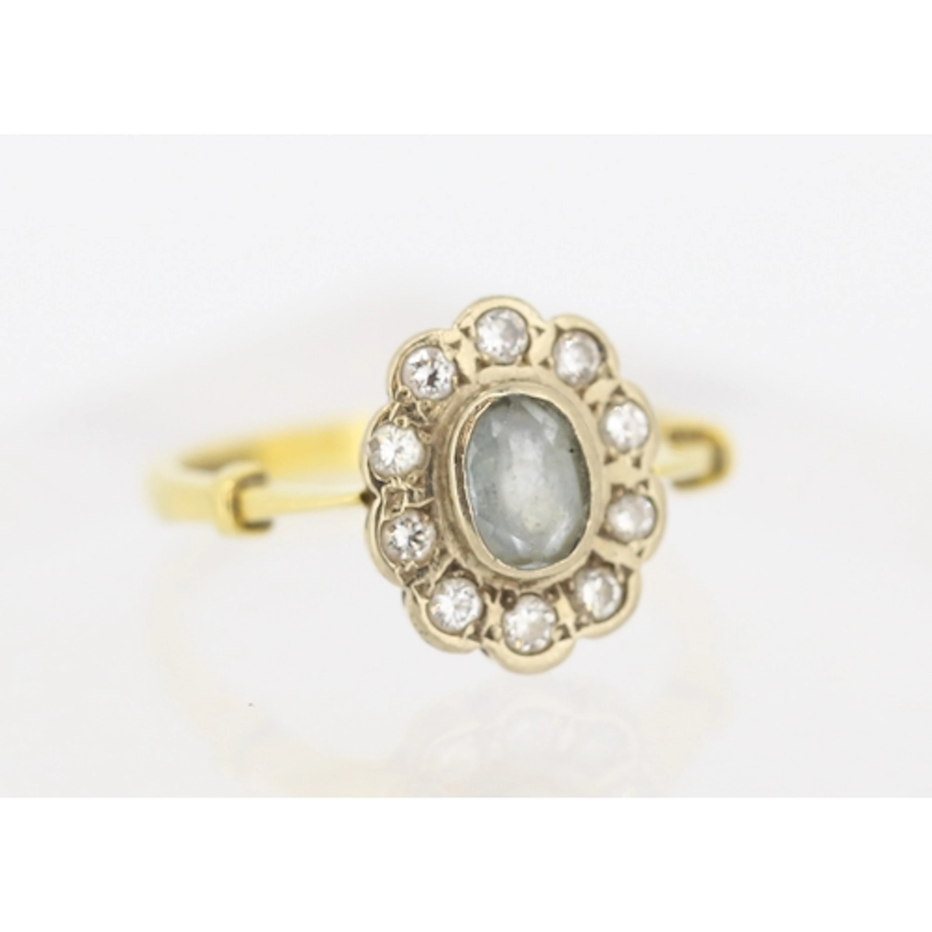 Finely Detailed, Bezel Set Aquamarine Centre Stone Ring with...