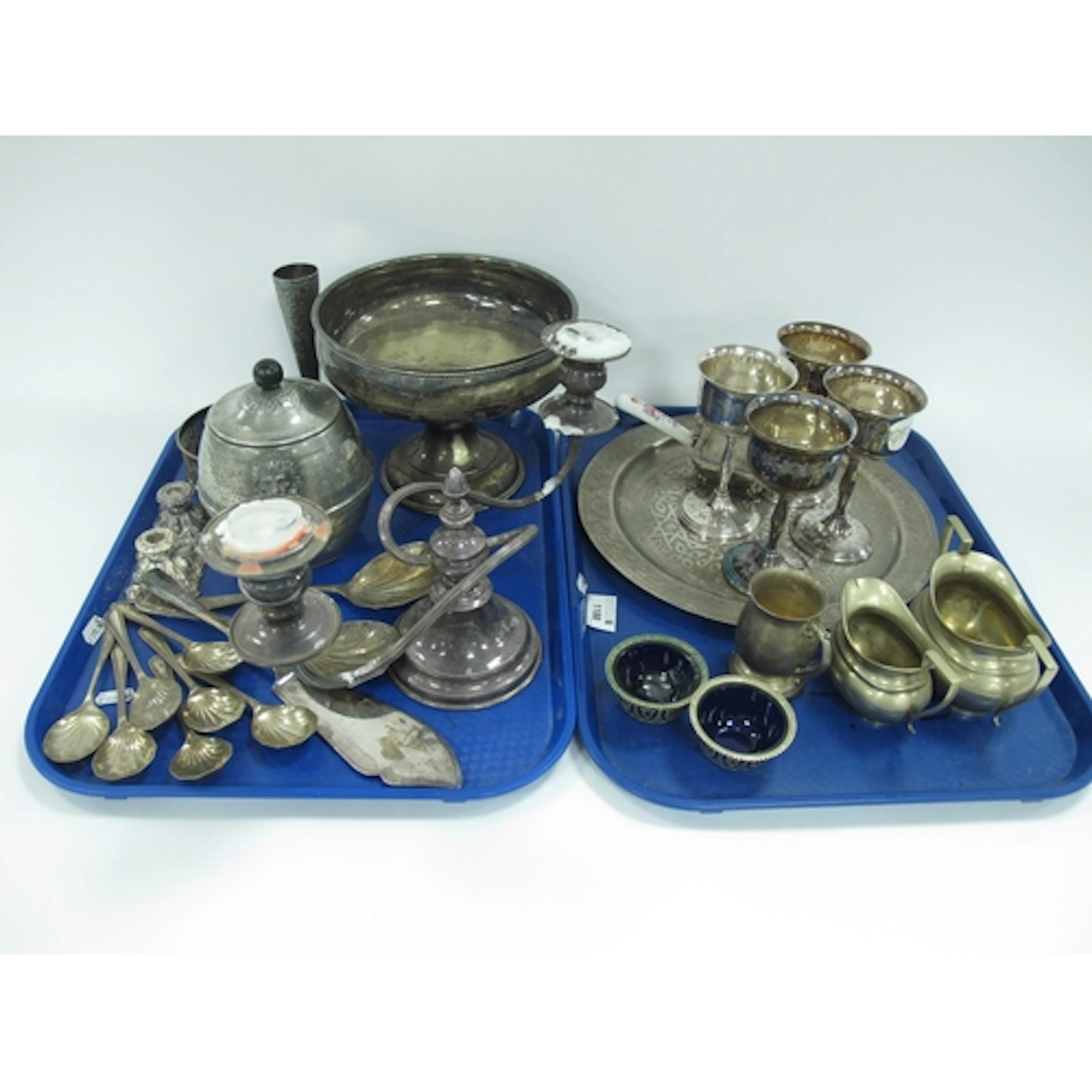 A Selection of Plated and Other Pieces, including a large ci...