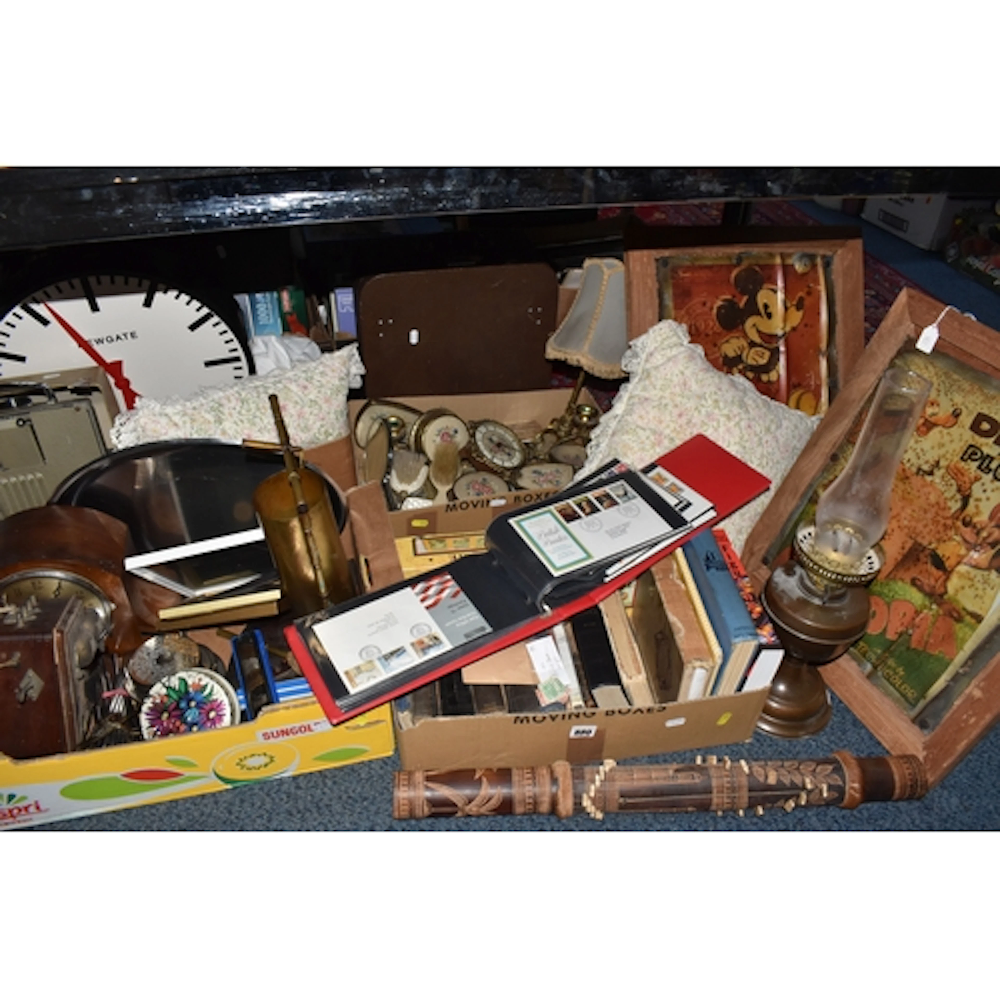 FOUR BOXES AND LOOSE MISCELLANEOUS ITEMS to include a group ...