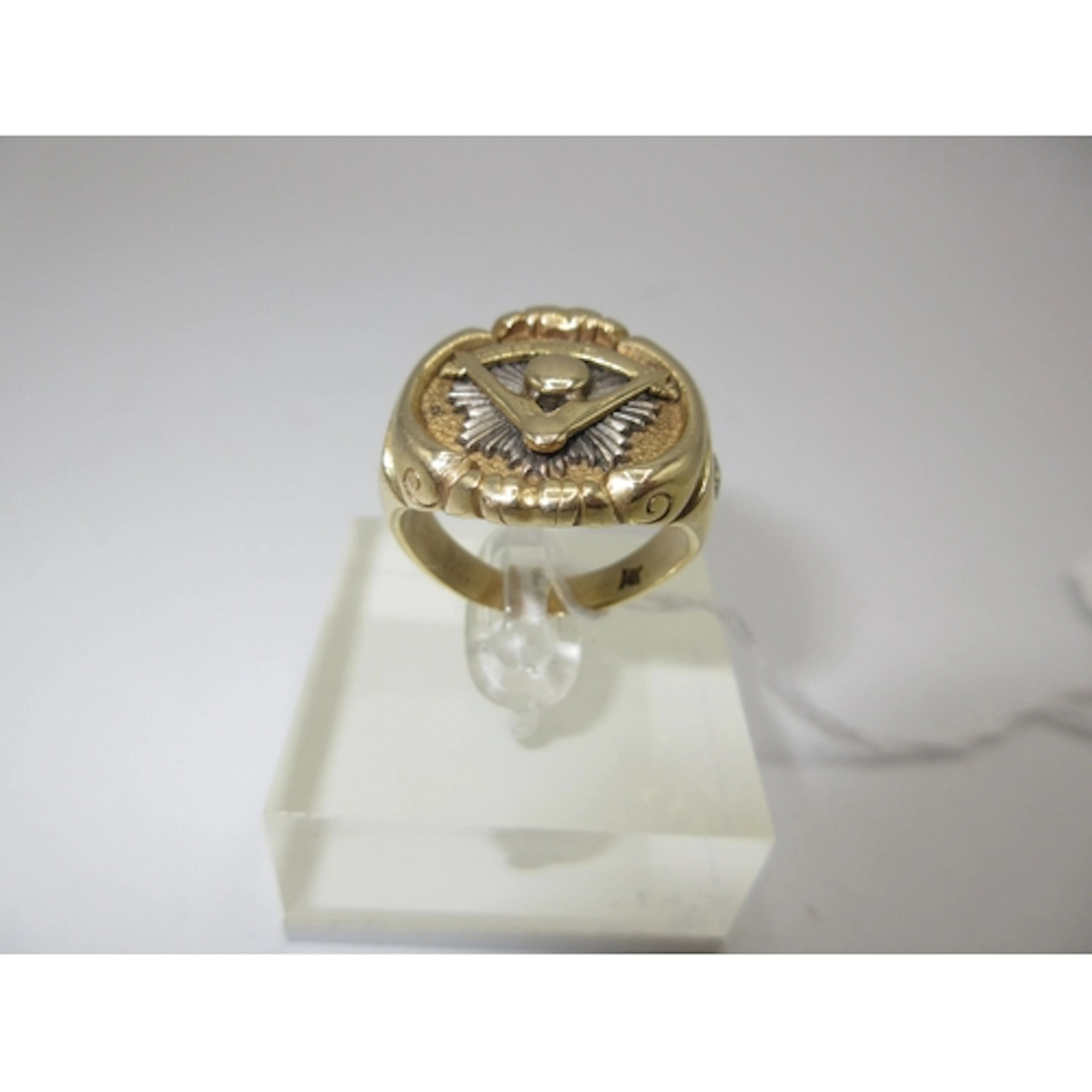 14K Gold Masonic Ring, 14.64g, Size Q