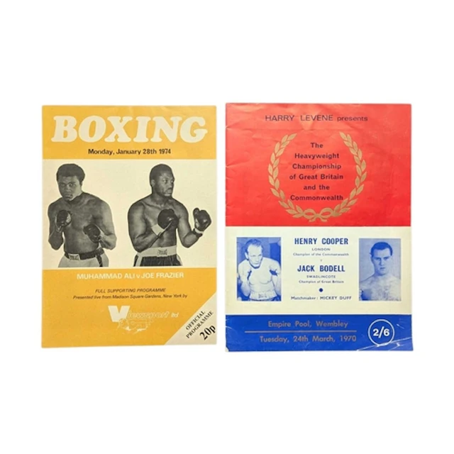Two vintage 20th century 1970s boxing programmes. The collec...