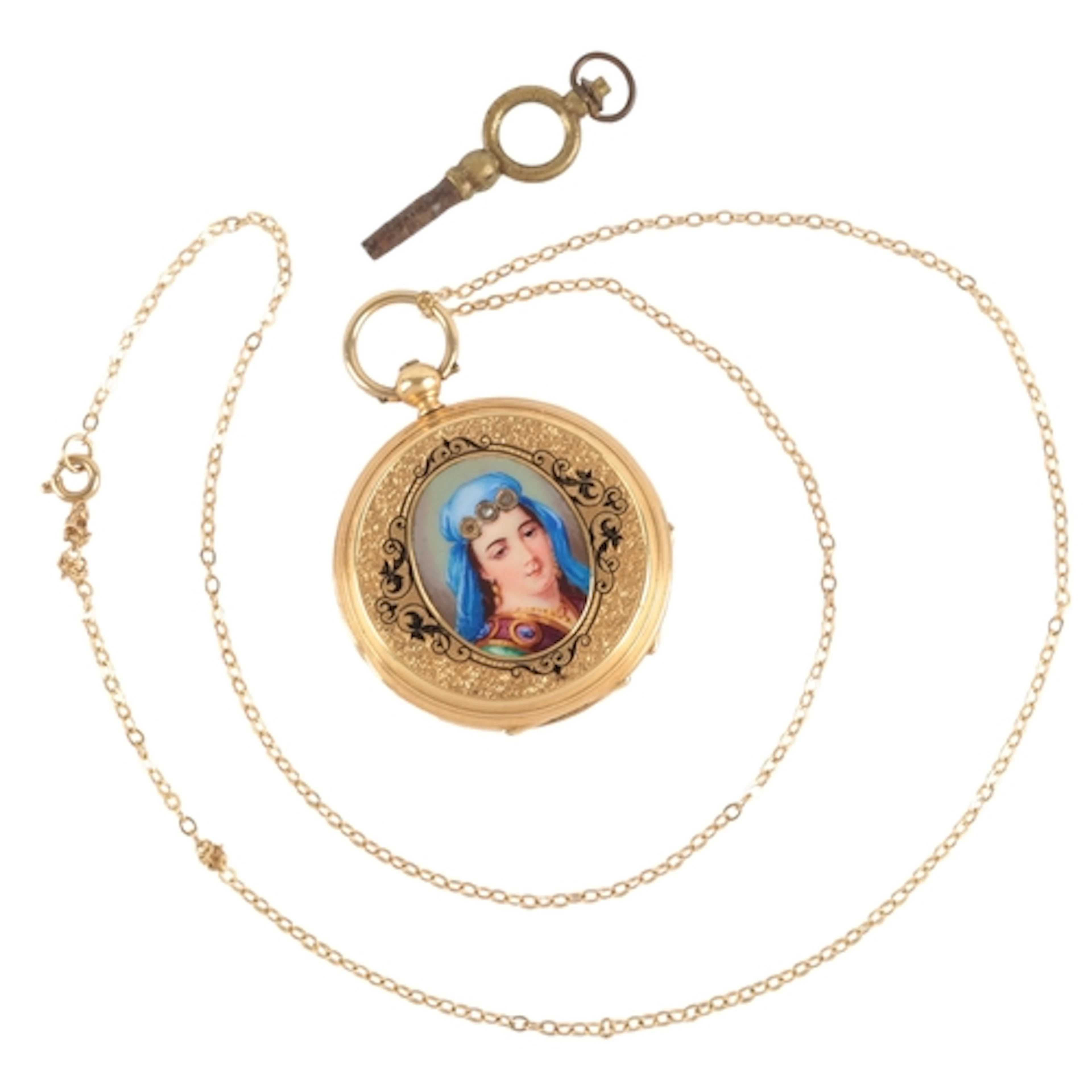 A lady's late 19th/early 20th century Swiss 18k, enamel and ...