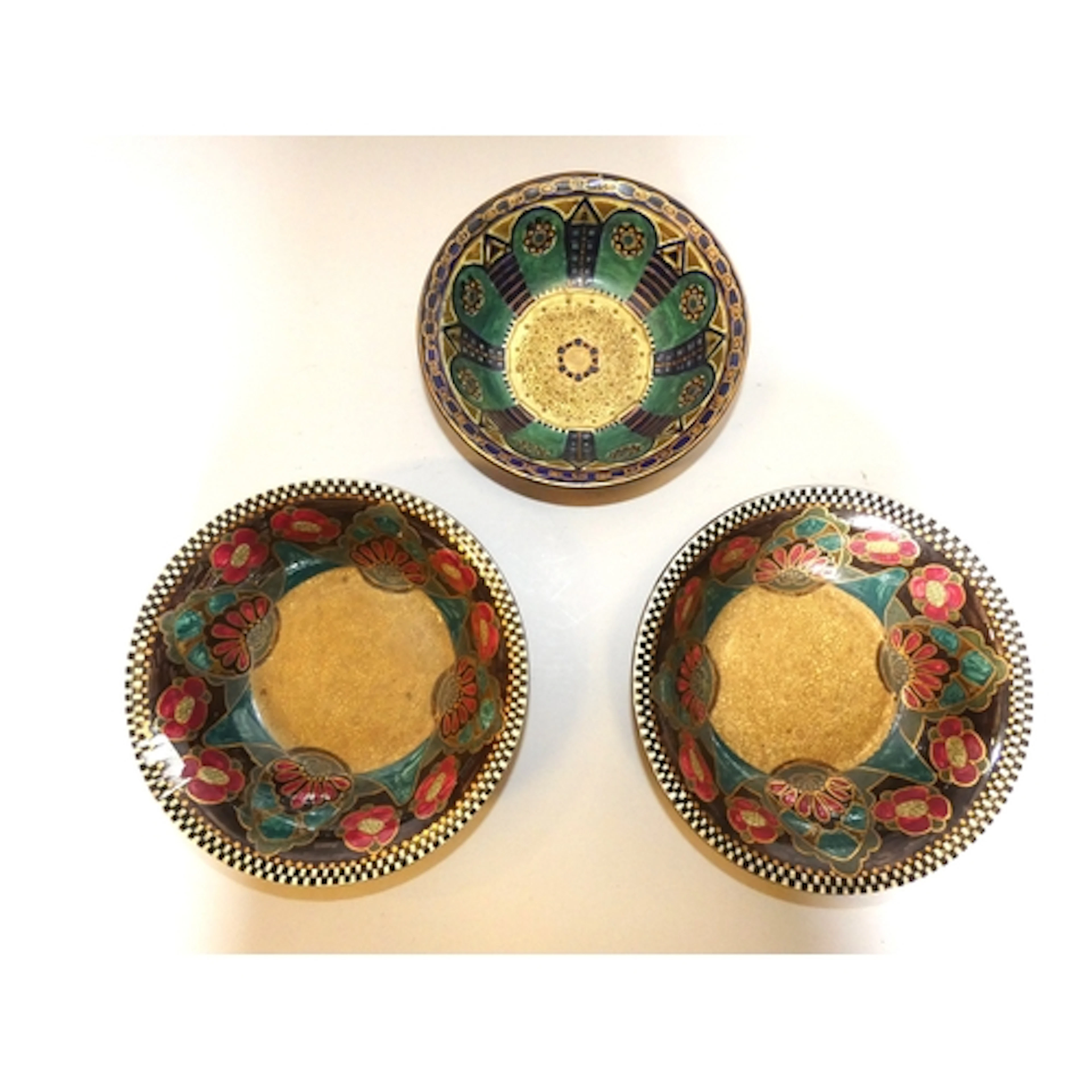 MAY C. BONE, SCOTTISH, Art Nouveau stylized pottery bowl dec...