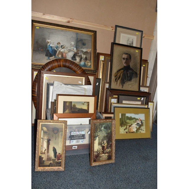 A QUANTITY OF ASSORTED PAINTINGS AND PRINTS ETC, to include ...