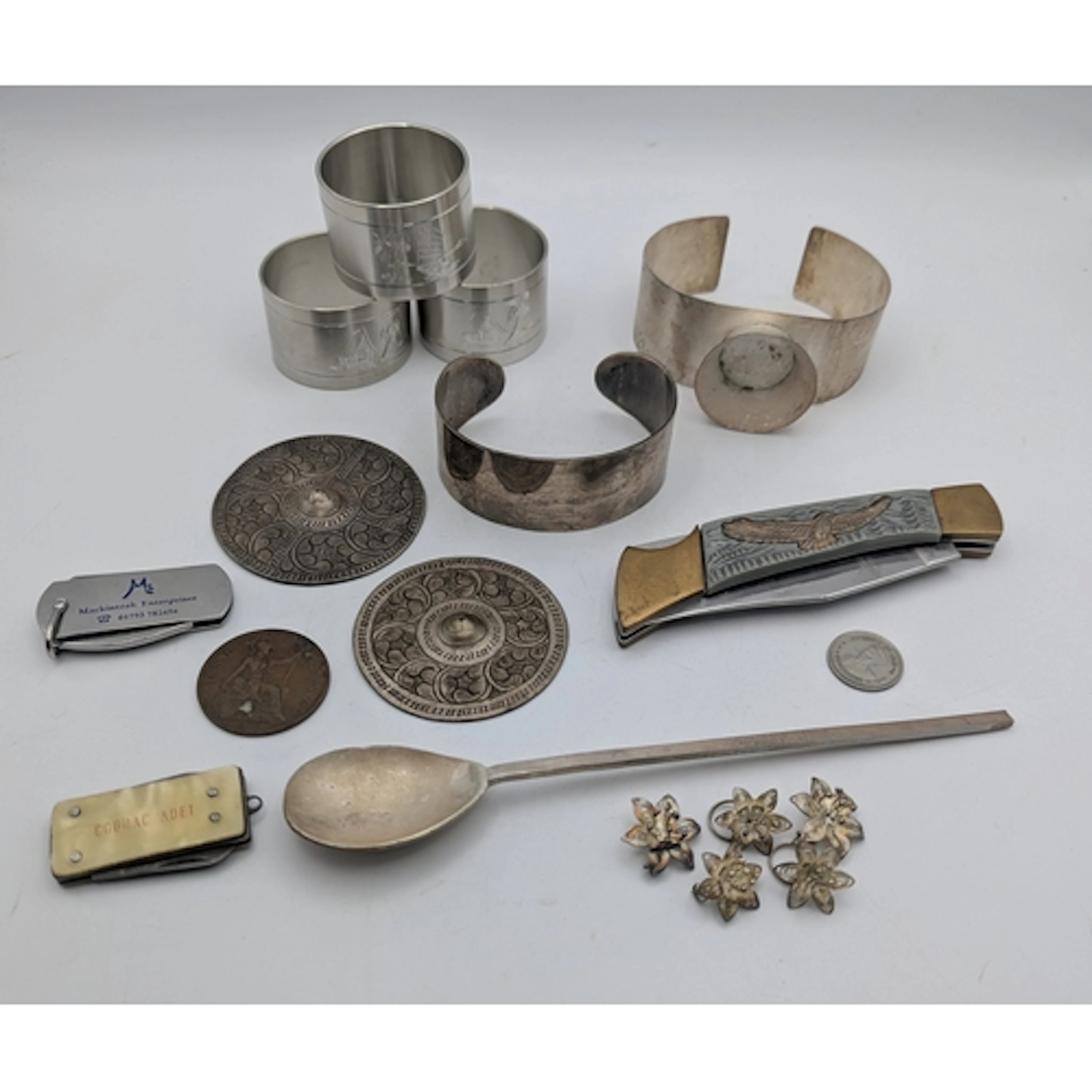 Silver collectables and other items to include a silver spoo...