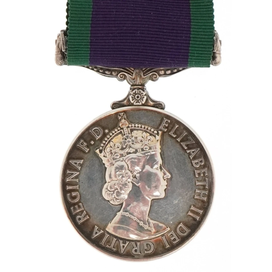 British military Elizabeth II General Service medal with Sou...