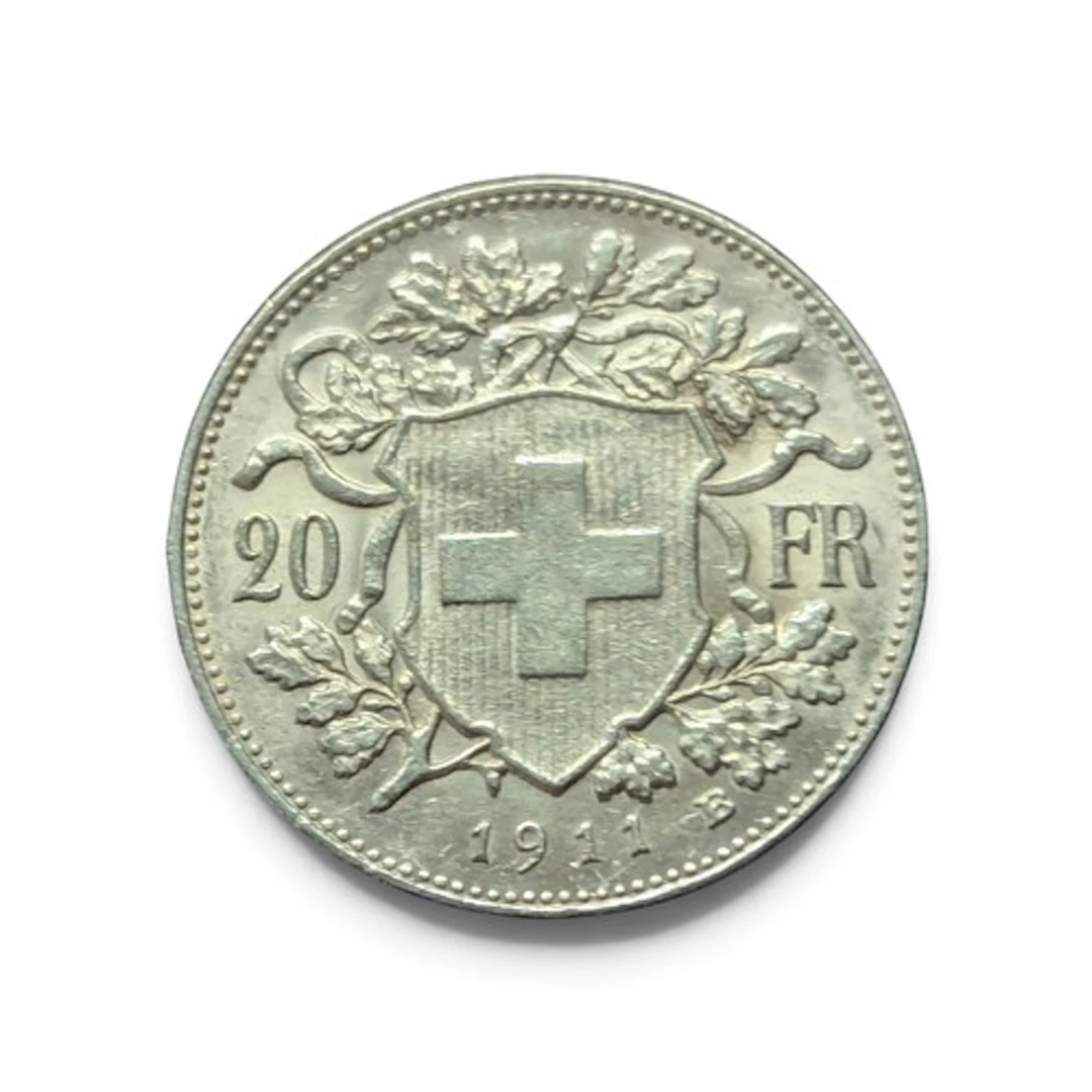 Numismatics - A Swiss 20 franc gold coin, 1911, 6.4g