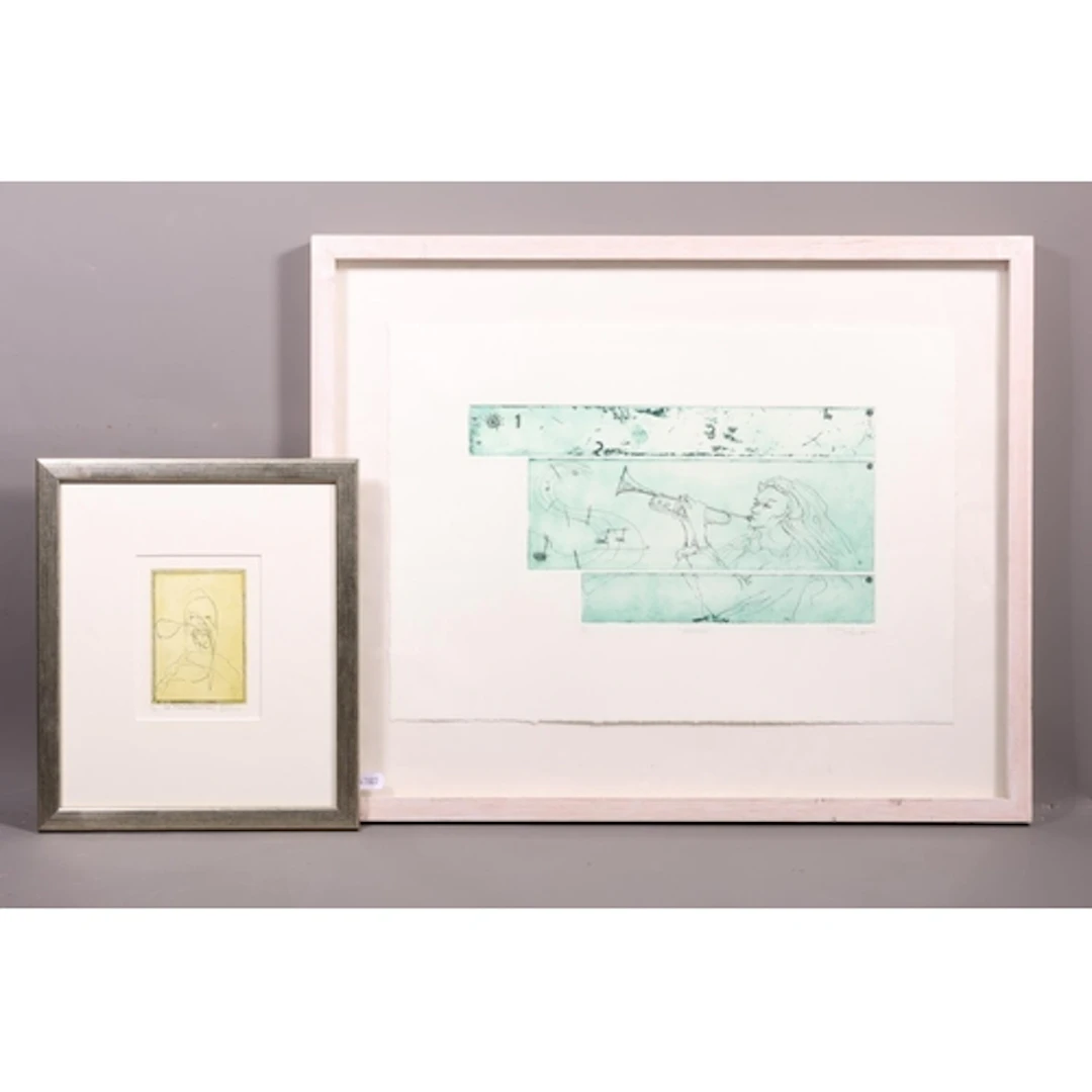 COLIN DUNBAR (Scottish b1969), Sounded, coloured etching, pe...