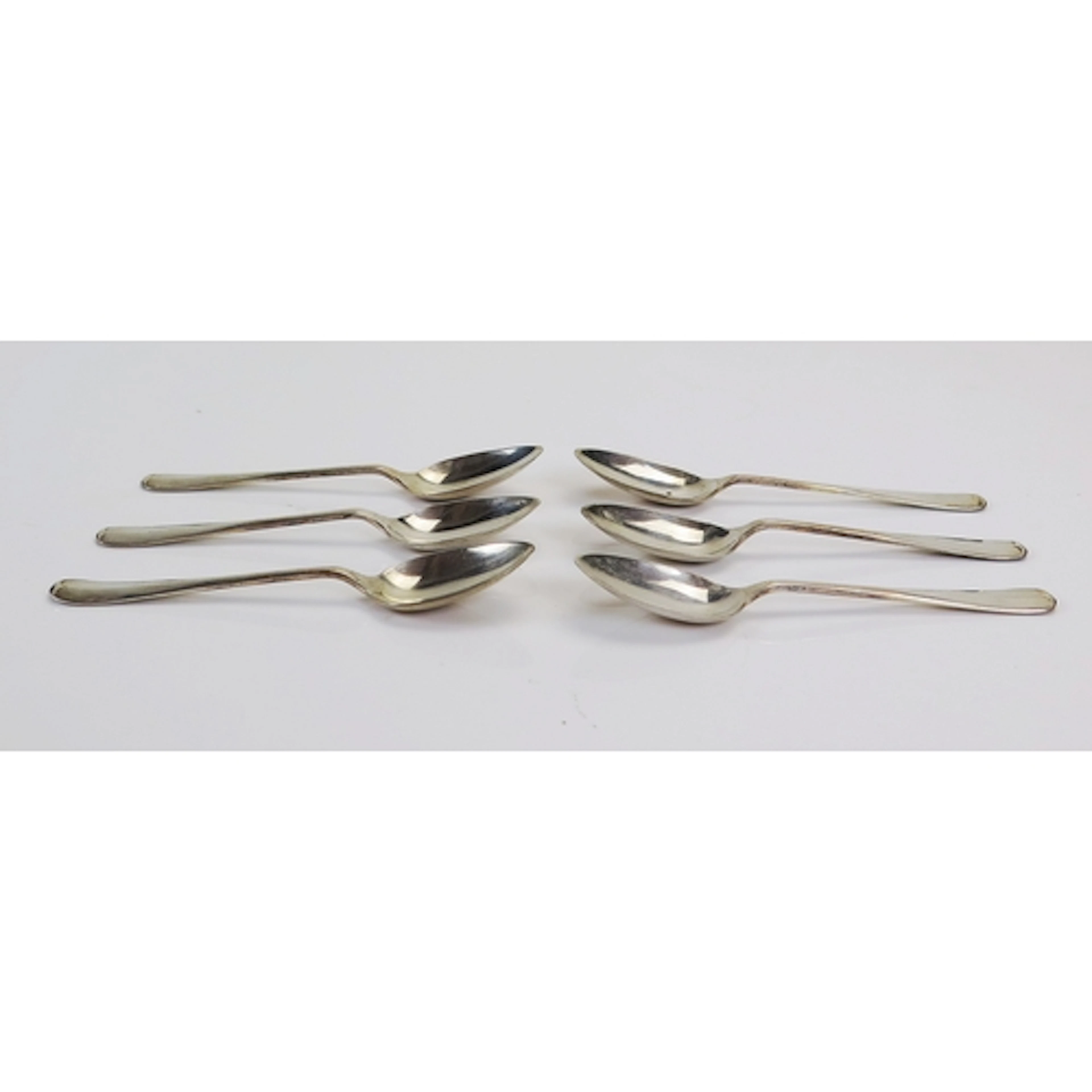A set of six George VI silver coffee spoons, maker Harrison ...