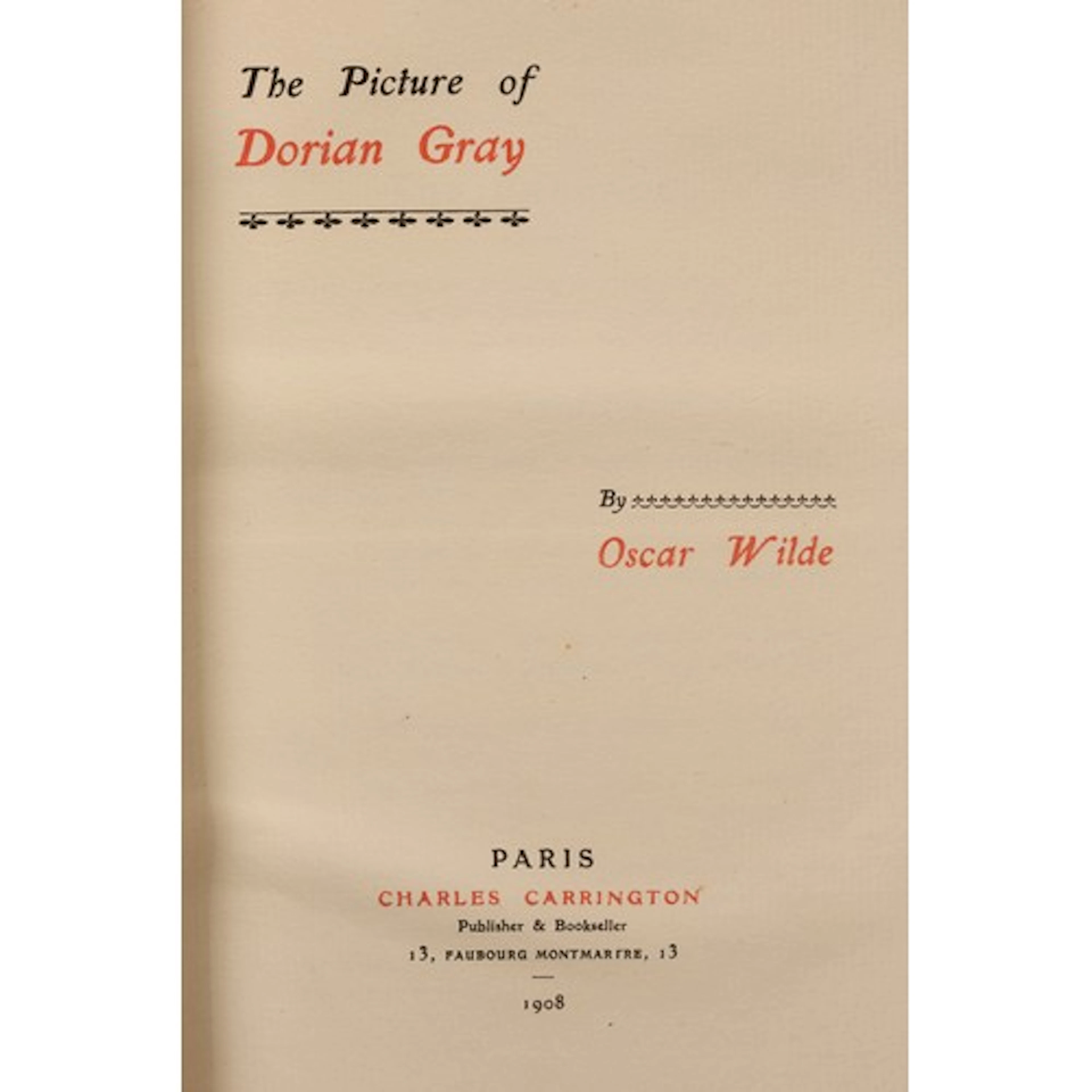 WILDE OSCAR. The Picture of Dorian Gray. 1st Illustrated Edi...