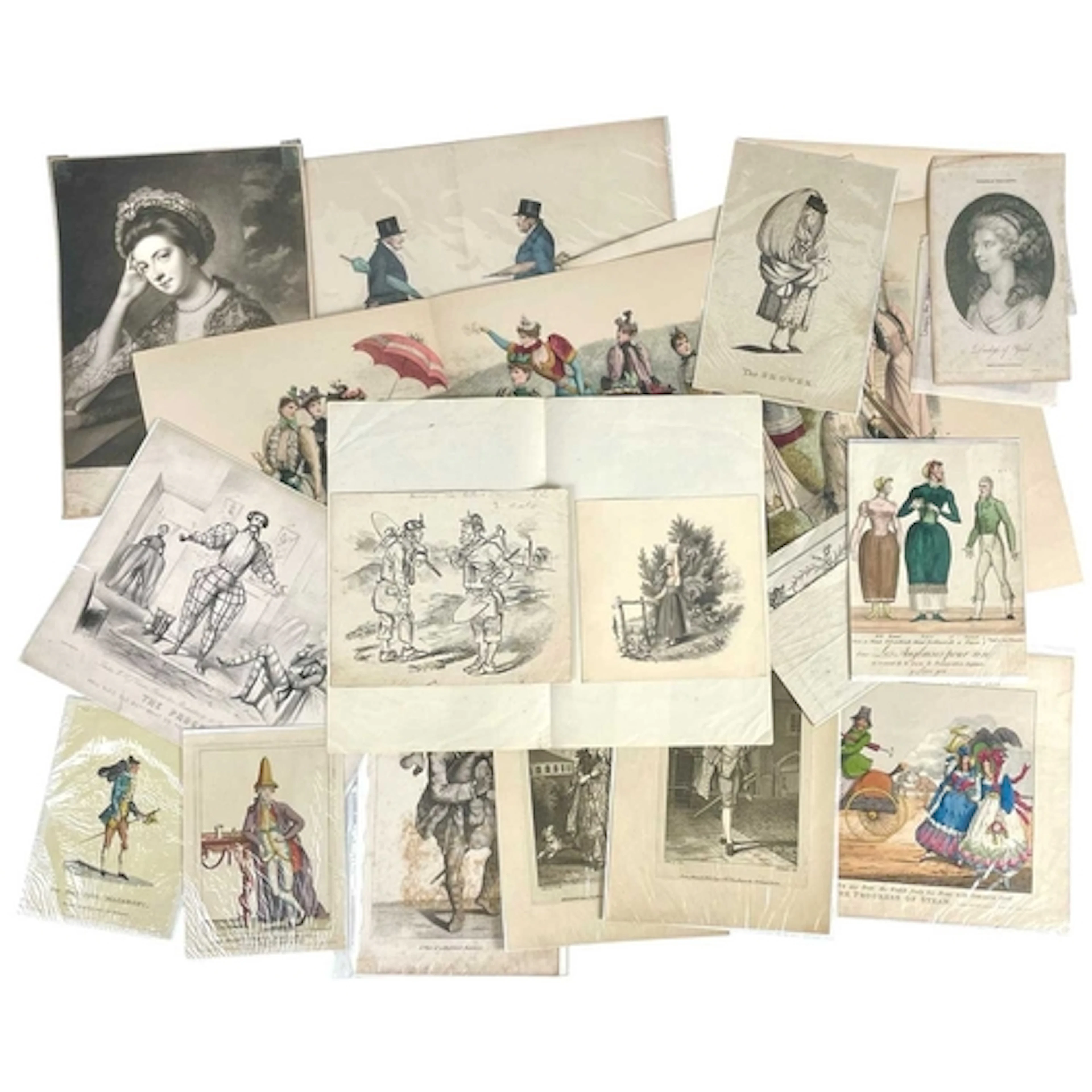 (Original Artwork and Engravings) Nineteen Attributed to Hen...