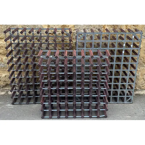 A lot of two 80 bottle wine racks, one 48 bottle wine rack, ...