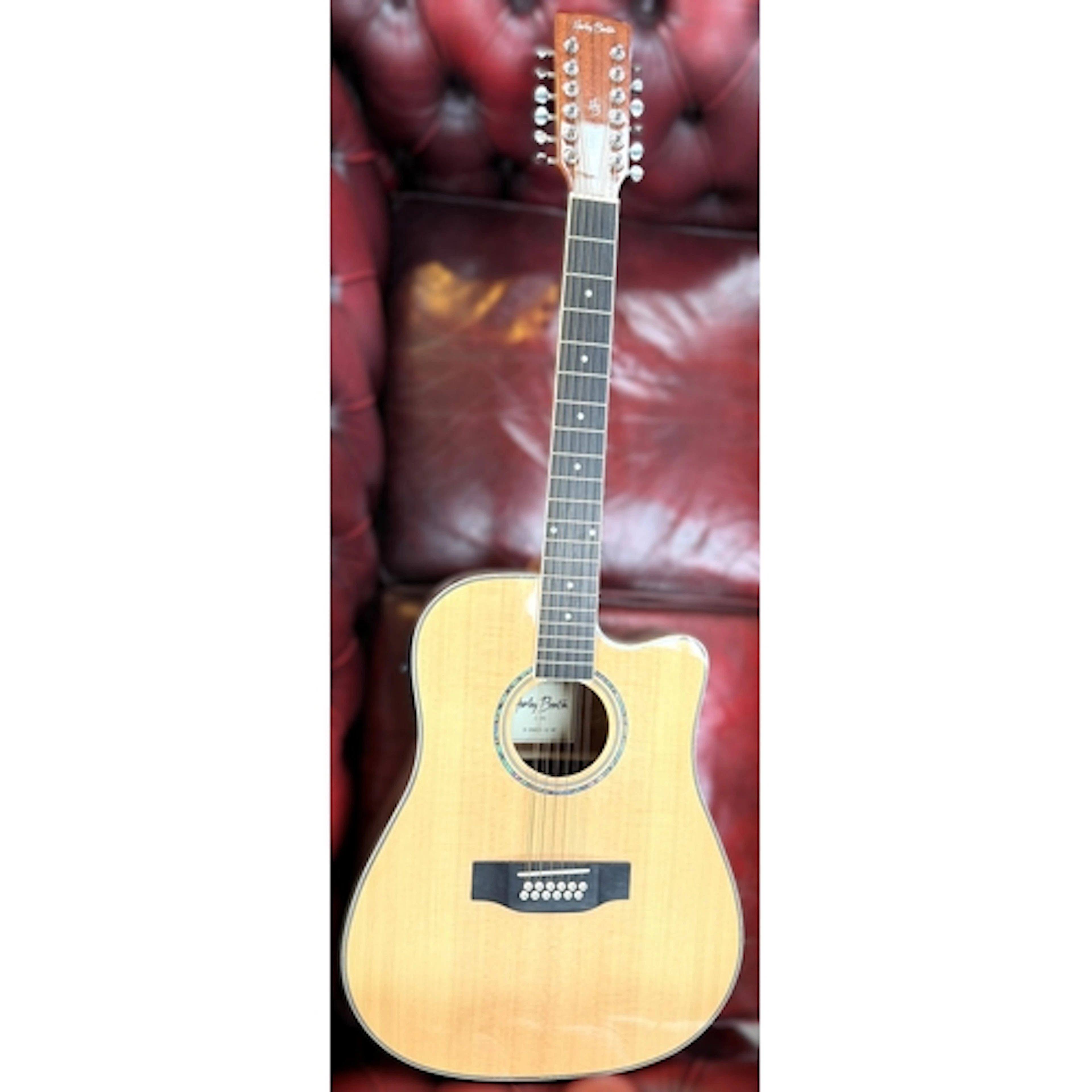 A Harley Benton D-200 CE-12 NT 12 string acoustic guitar wit...