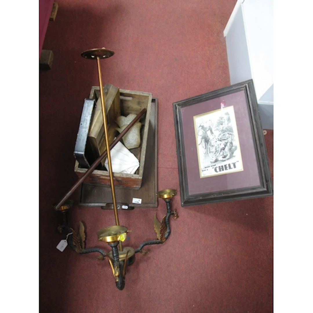 Advertising Print, Lady Caroline Engraving, lacquered tray, ...