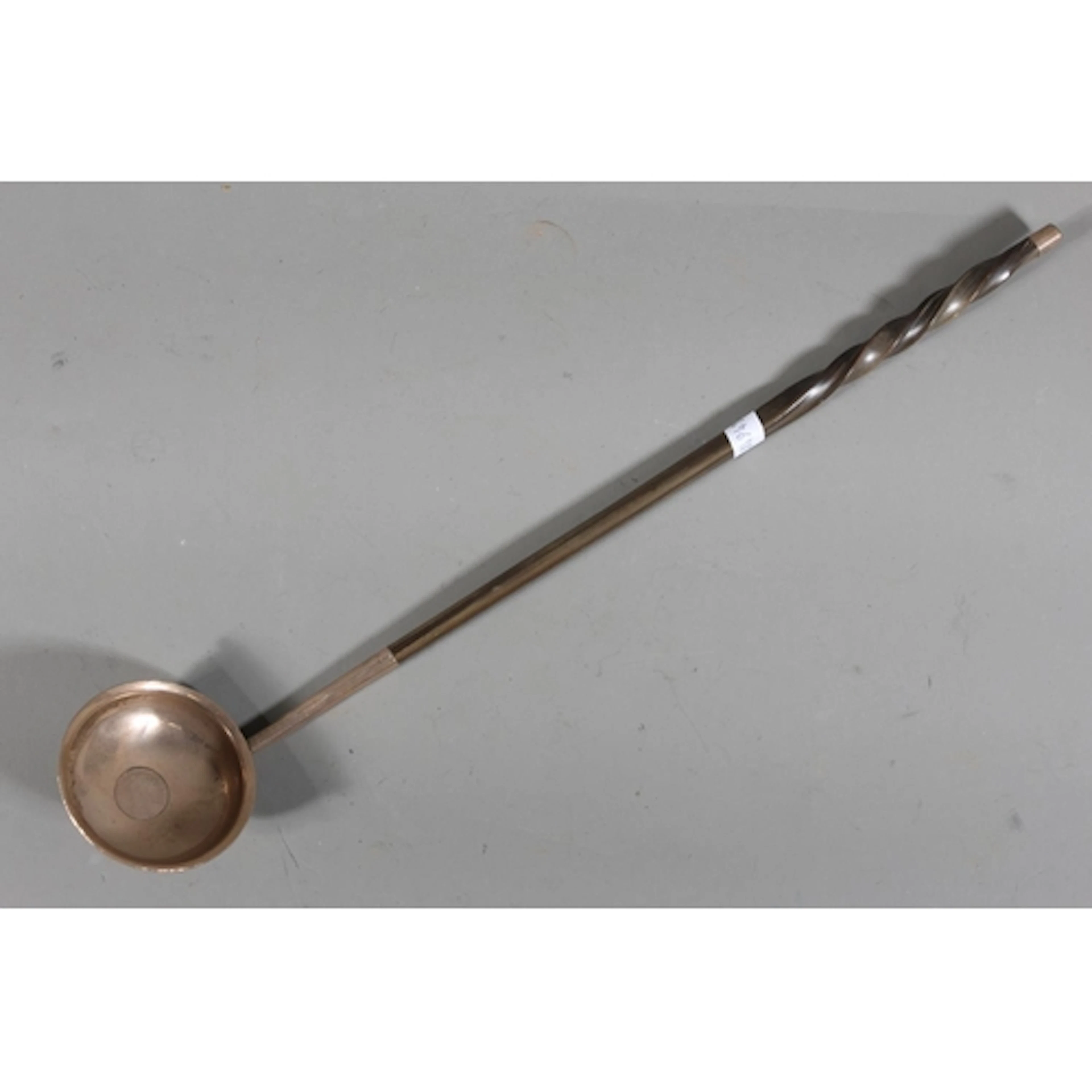 Antique silver and baleen whale toddy ladle, the bowl inset ...