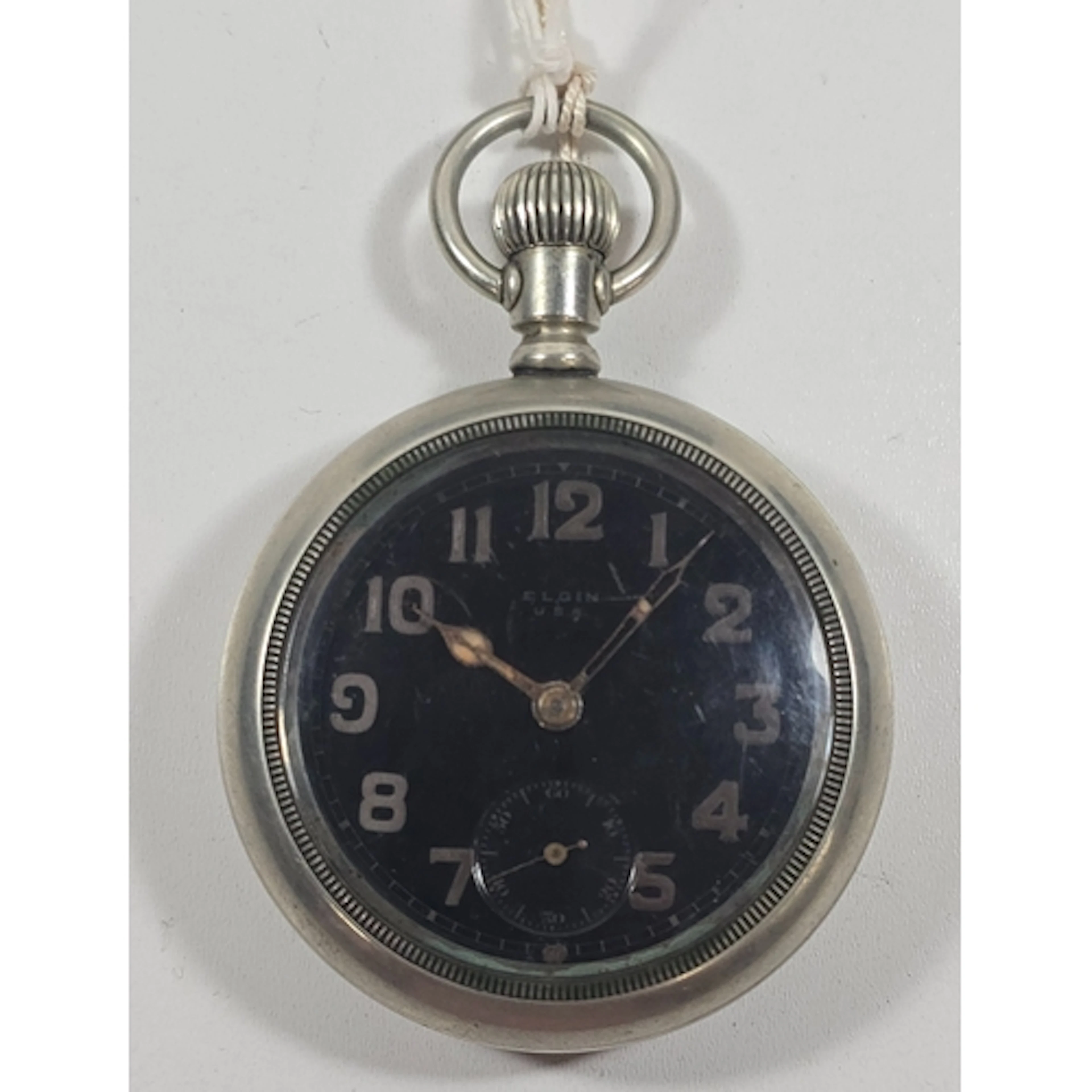 An American military pattern pocket watch by Elgin Natl. Wat...