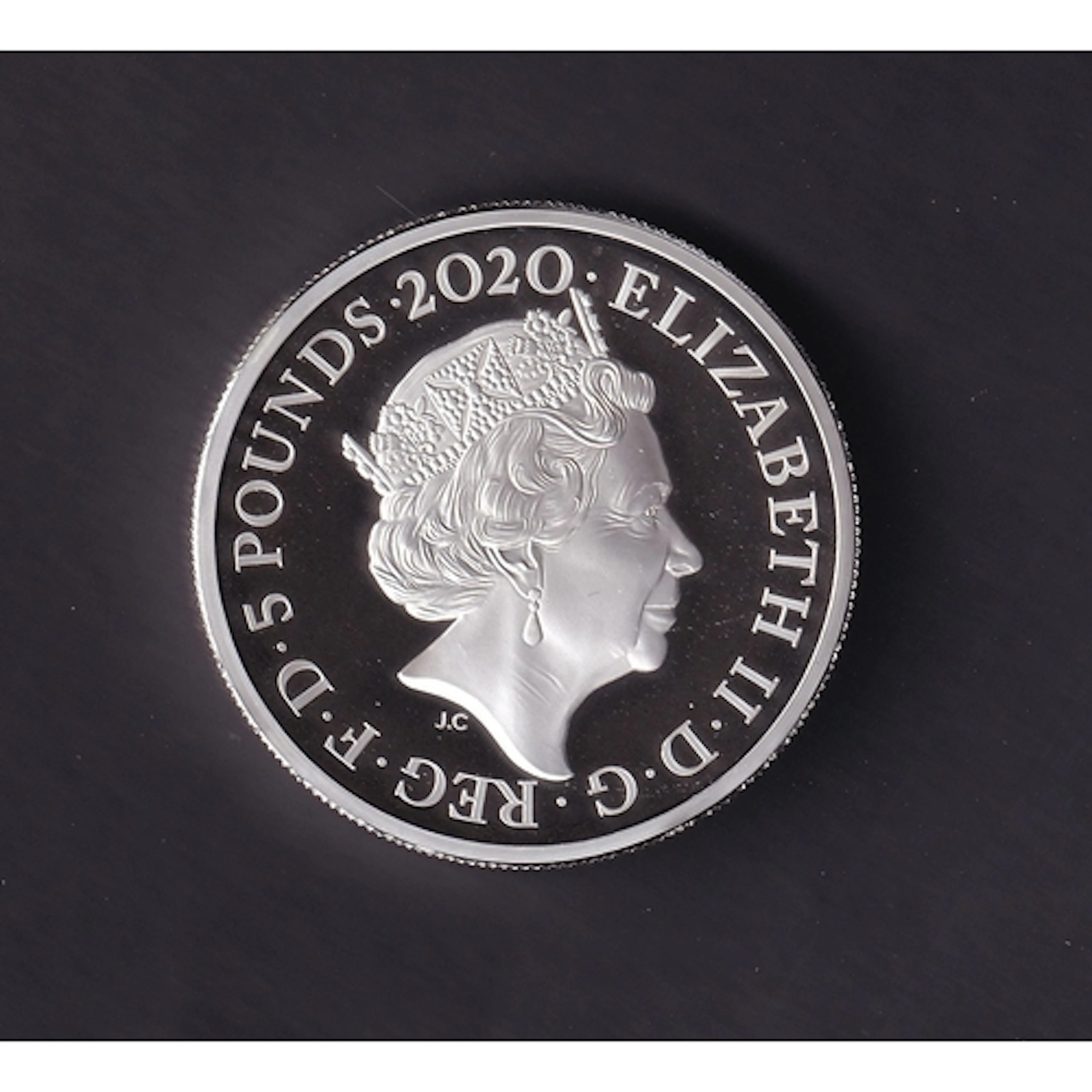 2020 UK Queen Elizabeth II silver proof £5 2oz coin, The Mus...