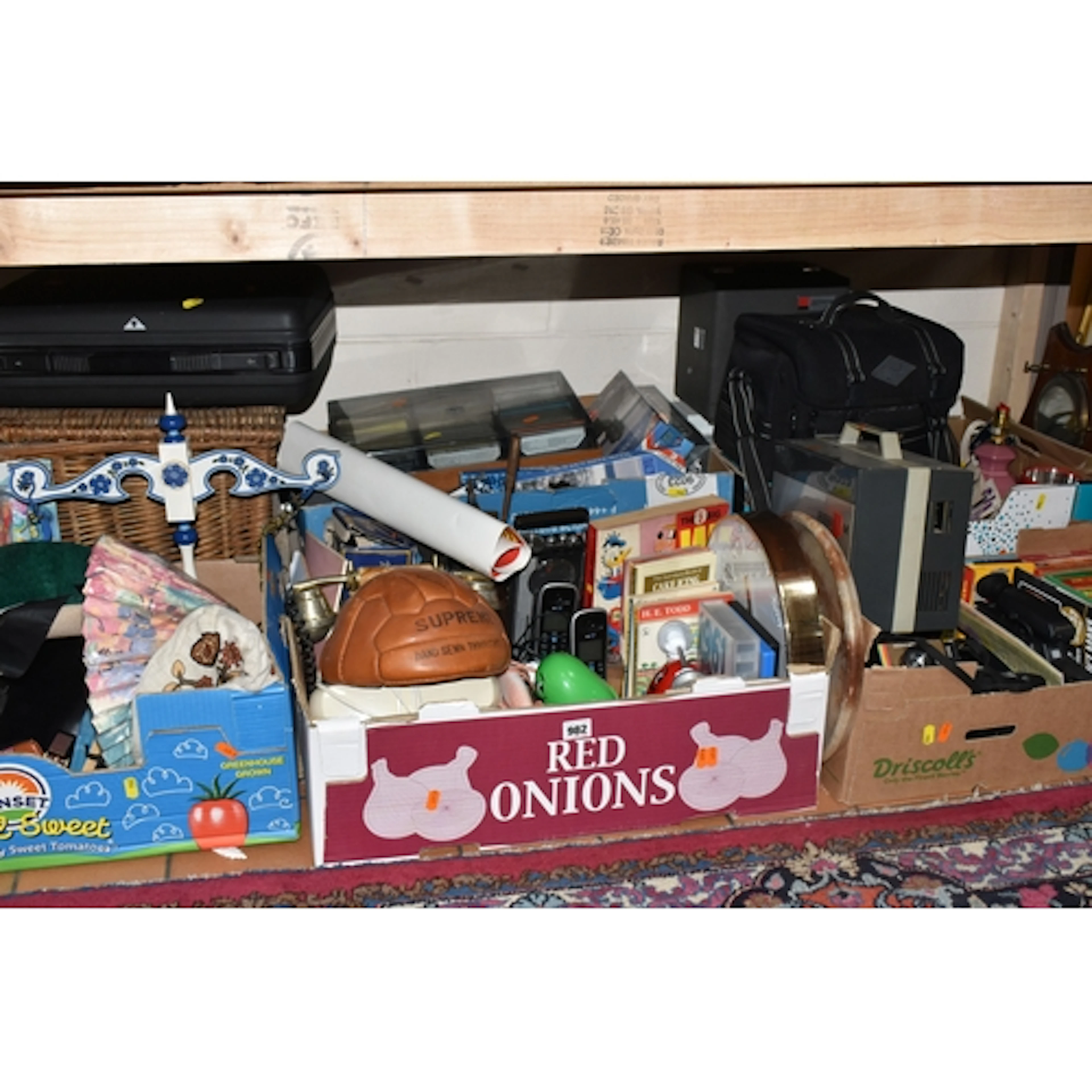 SEVEN BOXES AND LOOSE MISCELLANEOUS ITEMS, to include a wick...