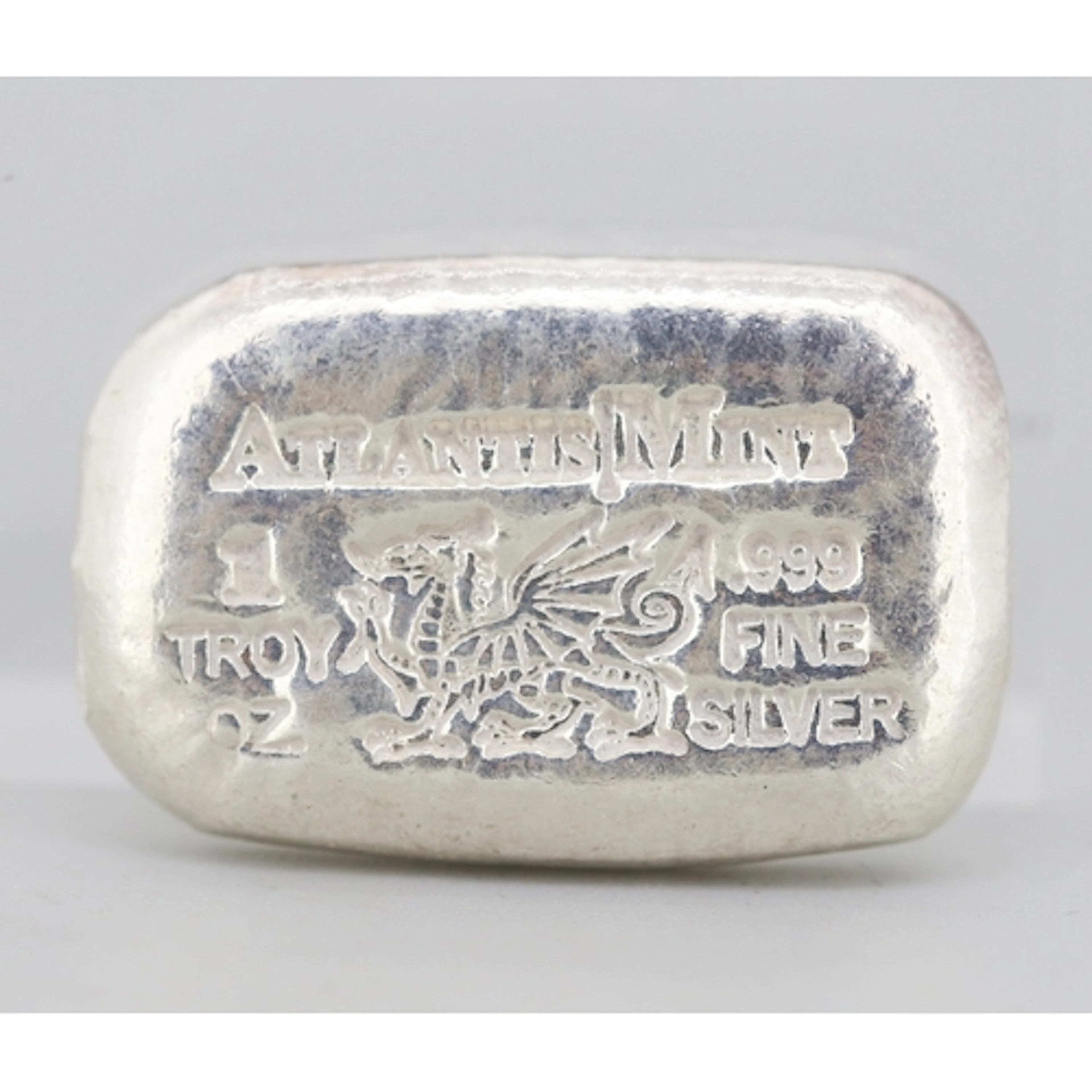 One Ounce Fine 999 Silver Bullion Bar, Atlantis Mint