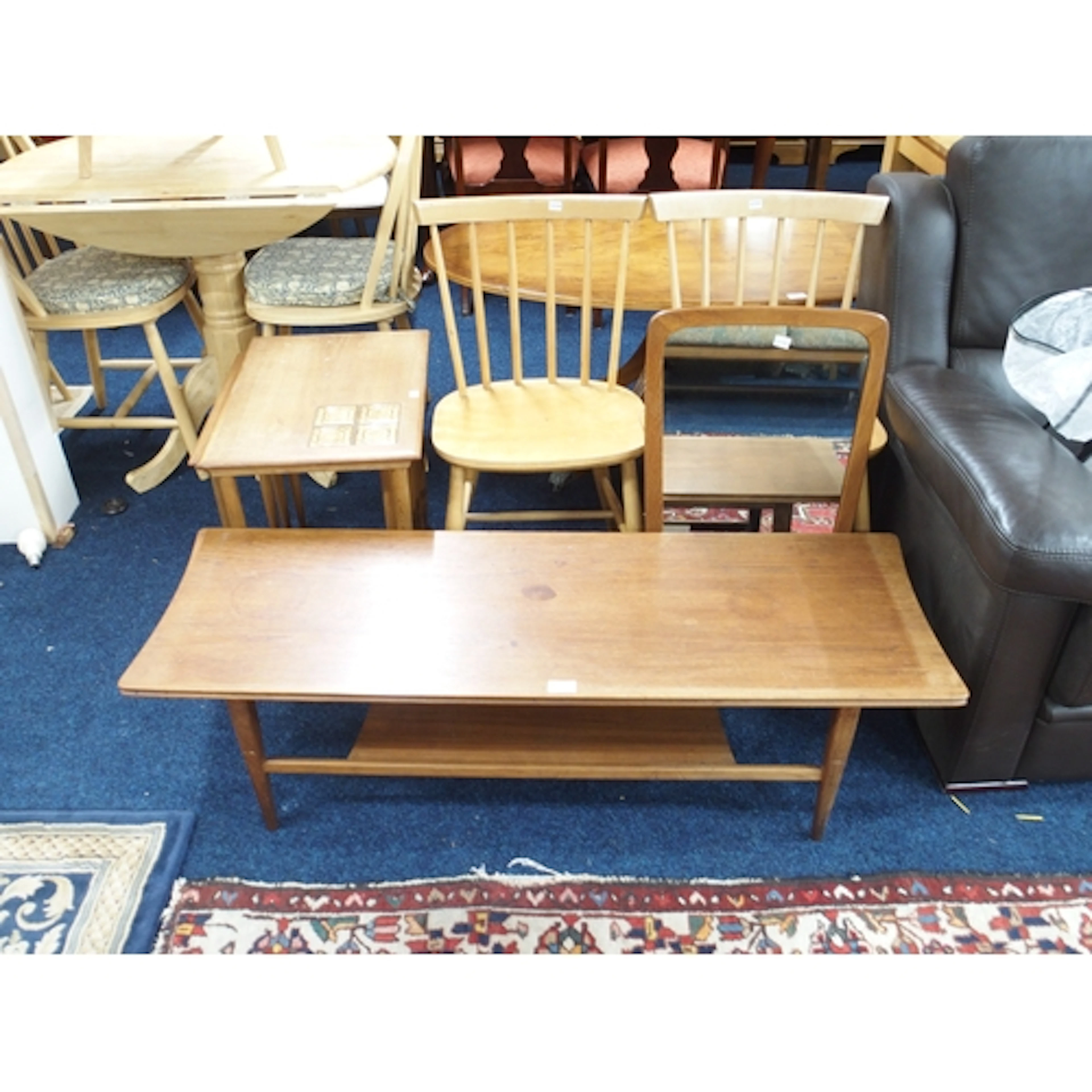 A mixed lot of mid 20th century furniture items to include t...