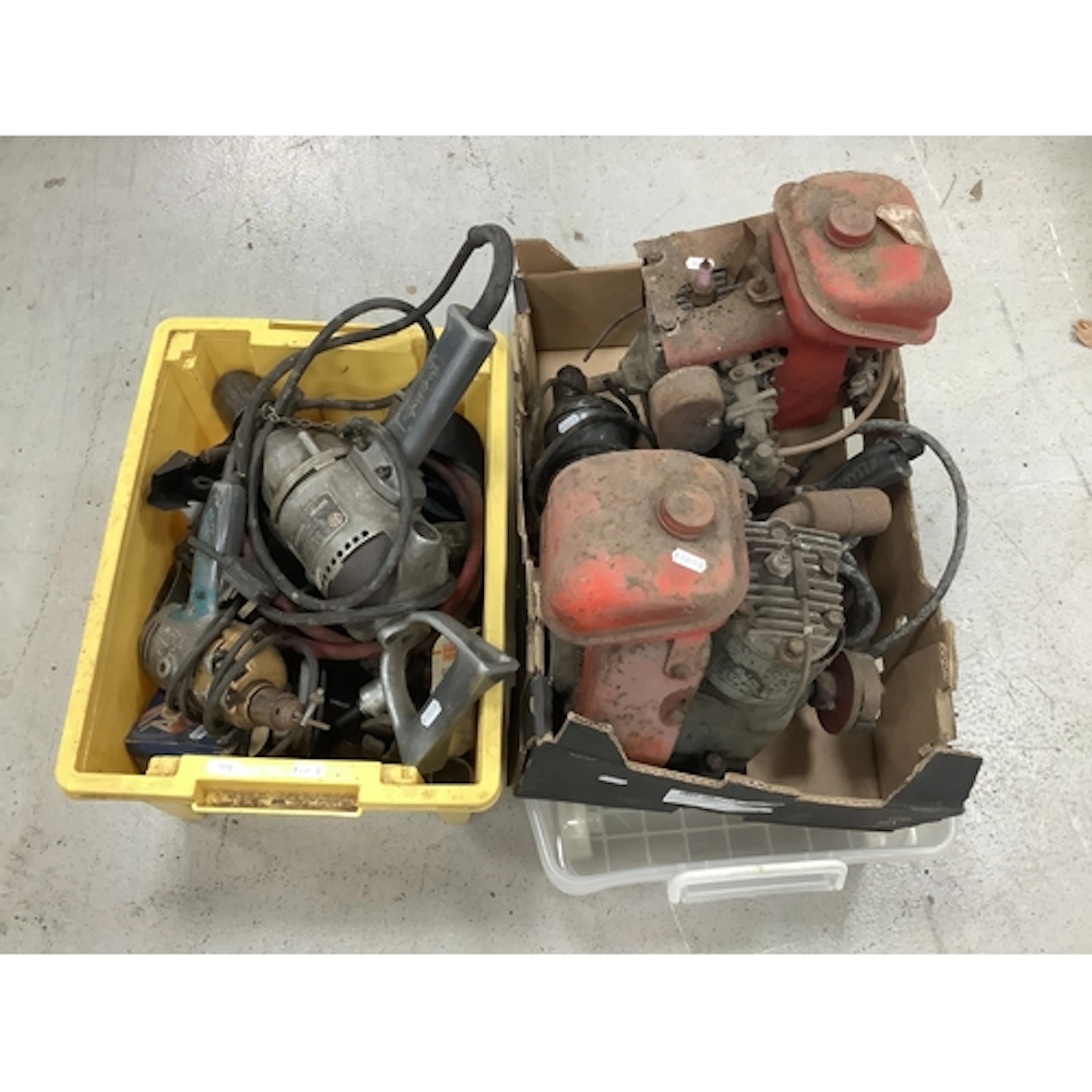 Quantity of vintage motor vehicle spares and electric power ...