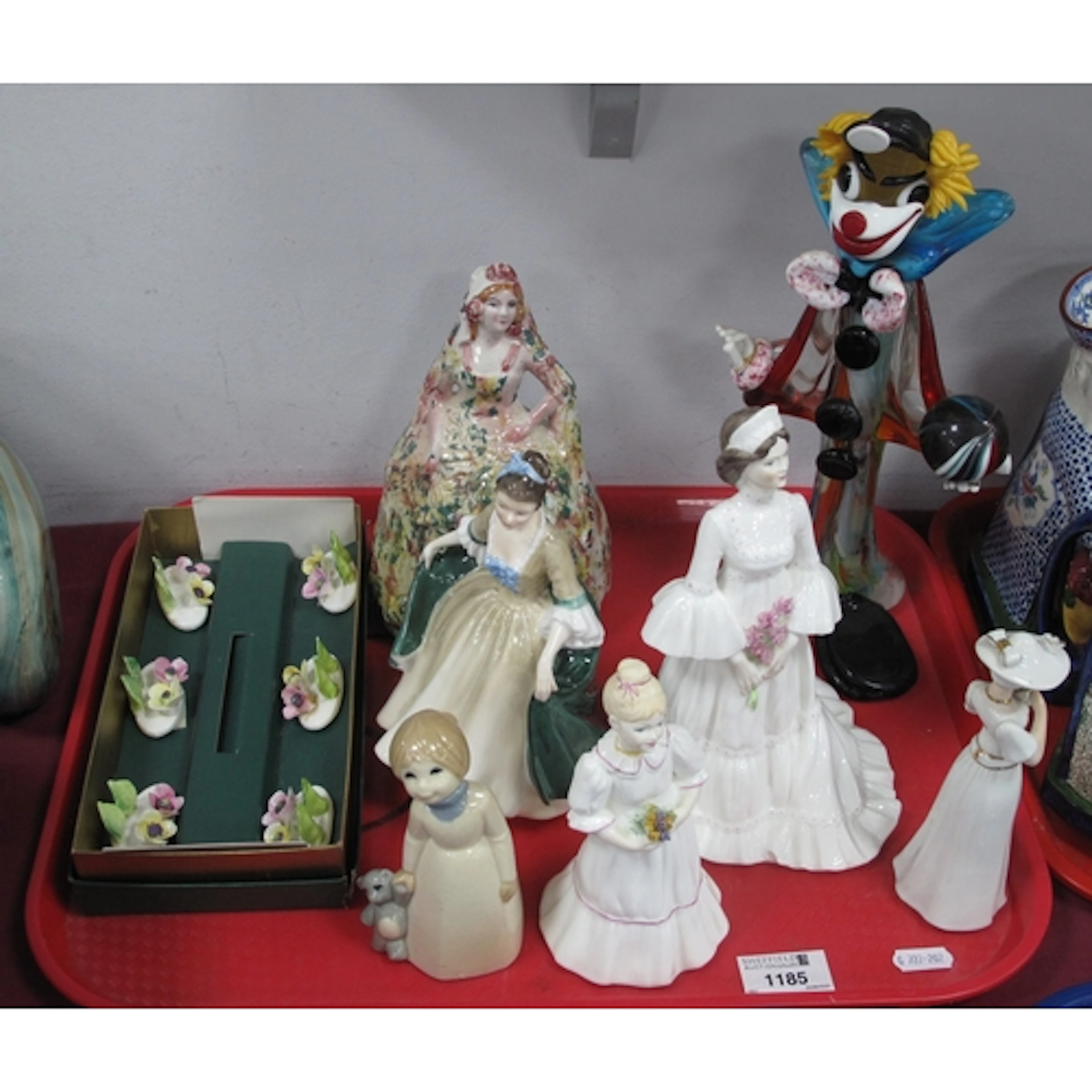 Murana Glass Clown, Royal Doulton figurine 'Elegance' IF.N.2...