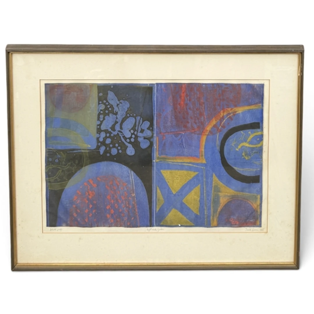 DEREK VERNON (BRITISH, 20TH CENTURY): 'NIGHT AND THE GARDEN'...