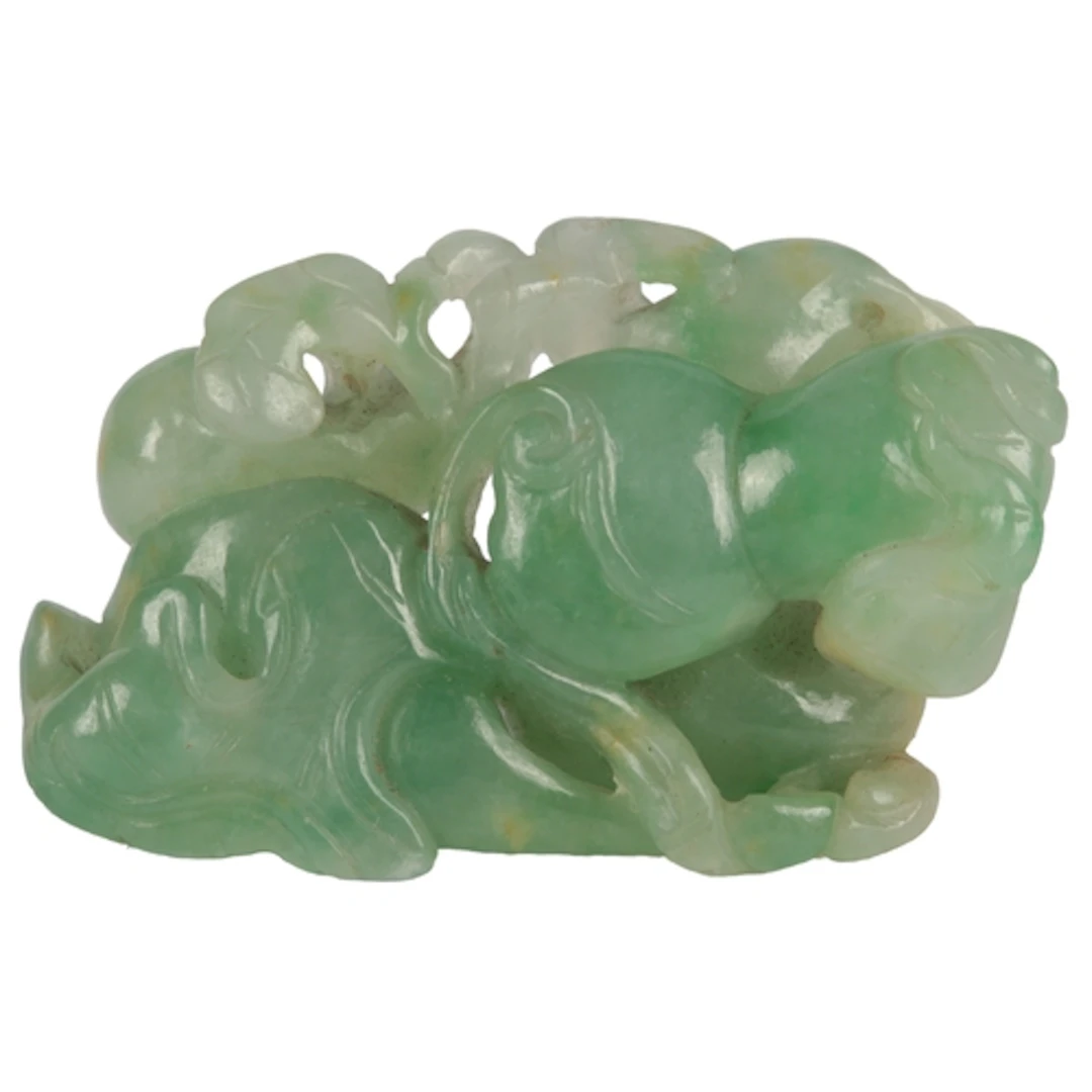 A Chinese jadeite openwork carving of gourds and tendrils, 1...