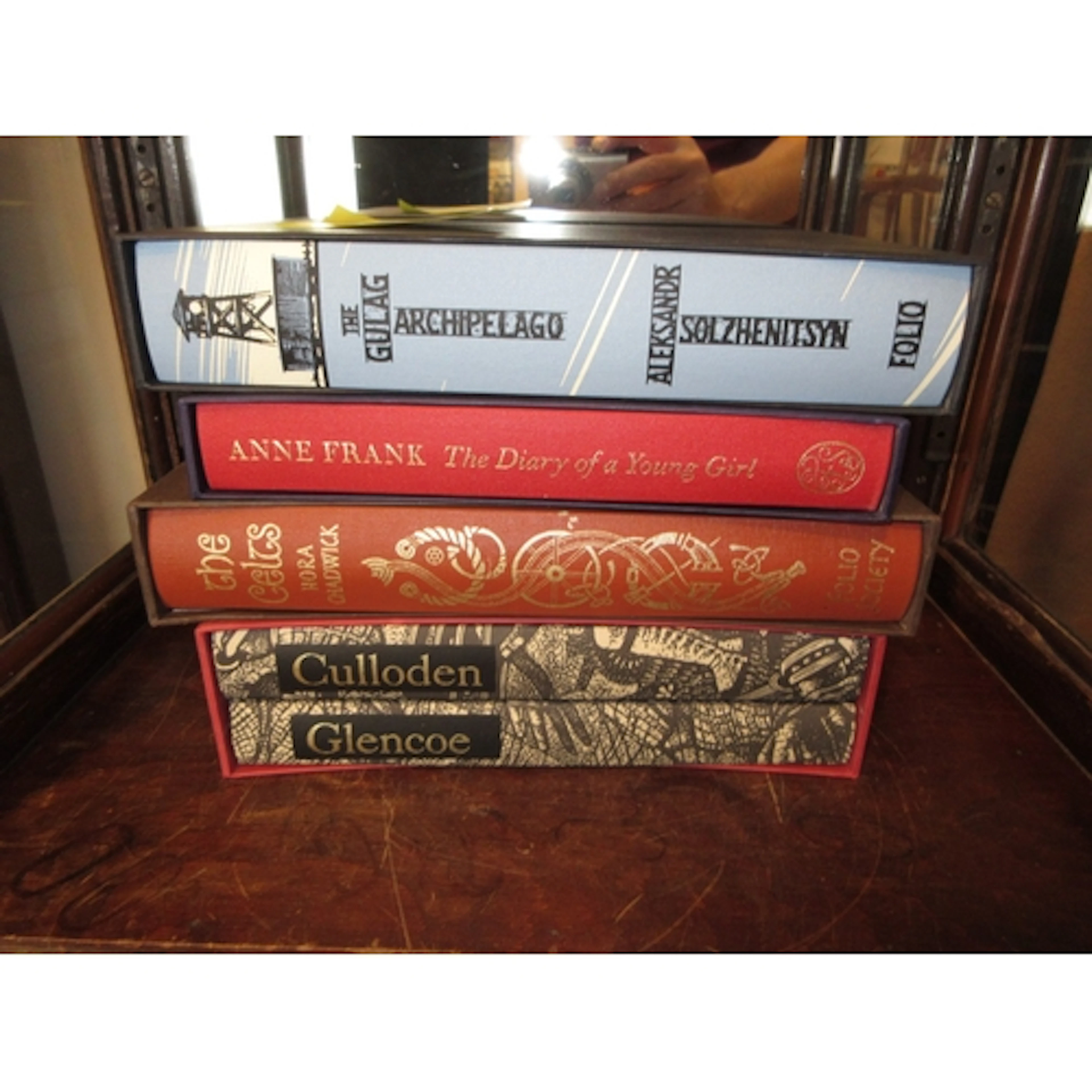 Five Folio Society Books - The Gulay Archipelago, Anne Frank...